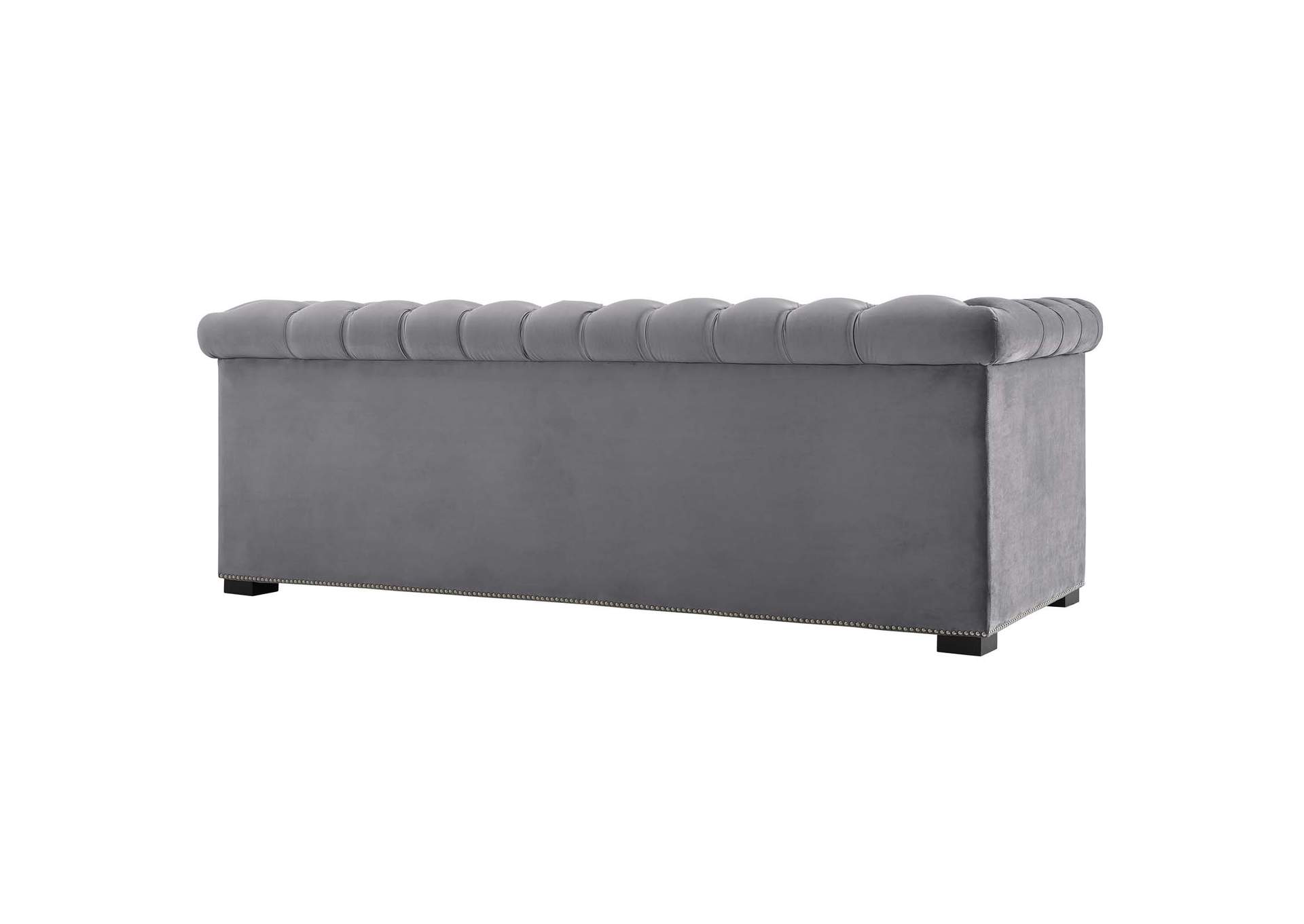 Gray Heritage Performance Velvet Sofa,Modway