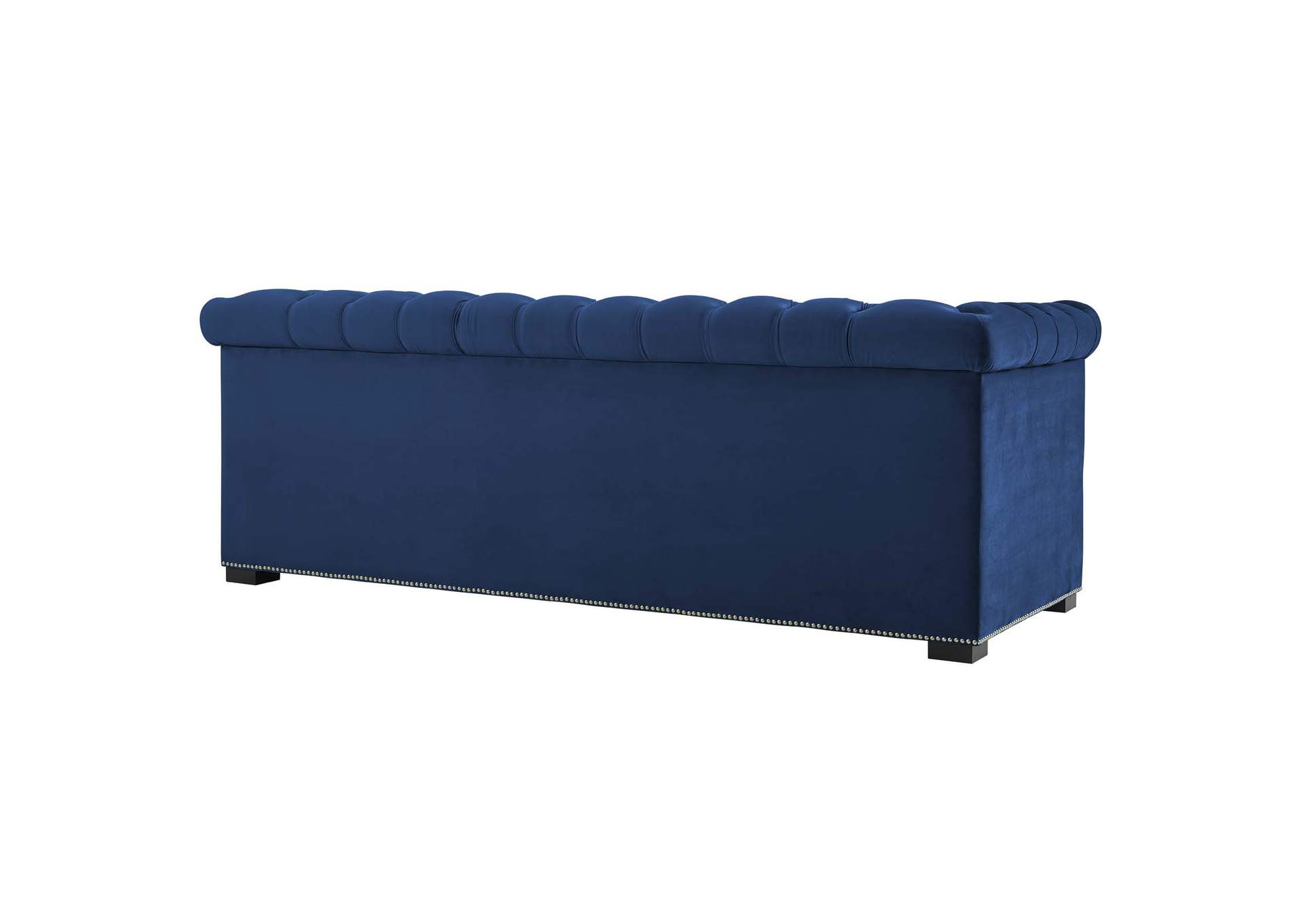 Midnight Blue Heritage Performance Velvet Sofa,Modway