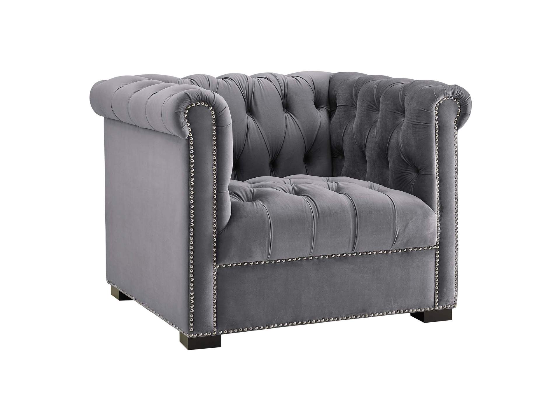 Gray Heritage Performance Velvet Arm Chair,Modway