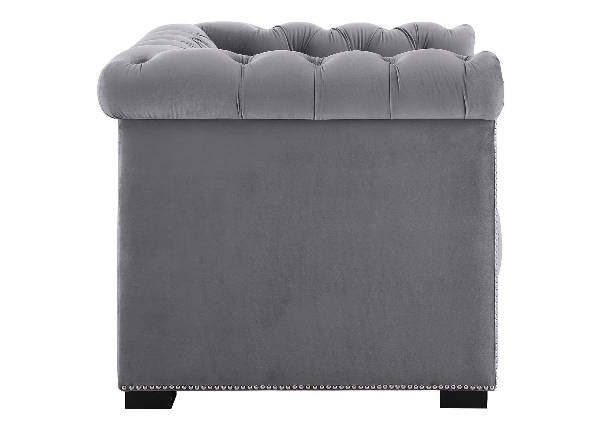 Gray Heritage Performance Velvet Arm Chair,Modway