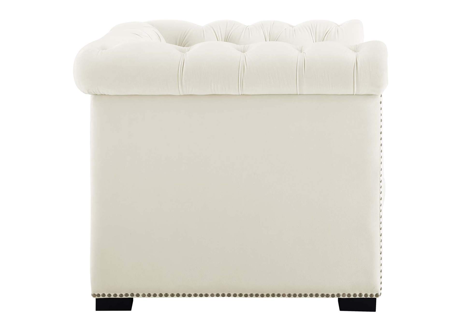 Ivory Heritage Performance Velvet Arm Chair,Modway