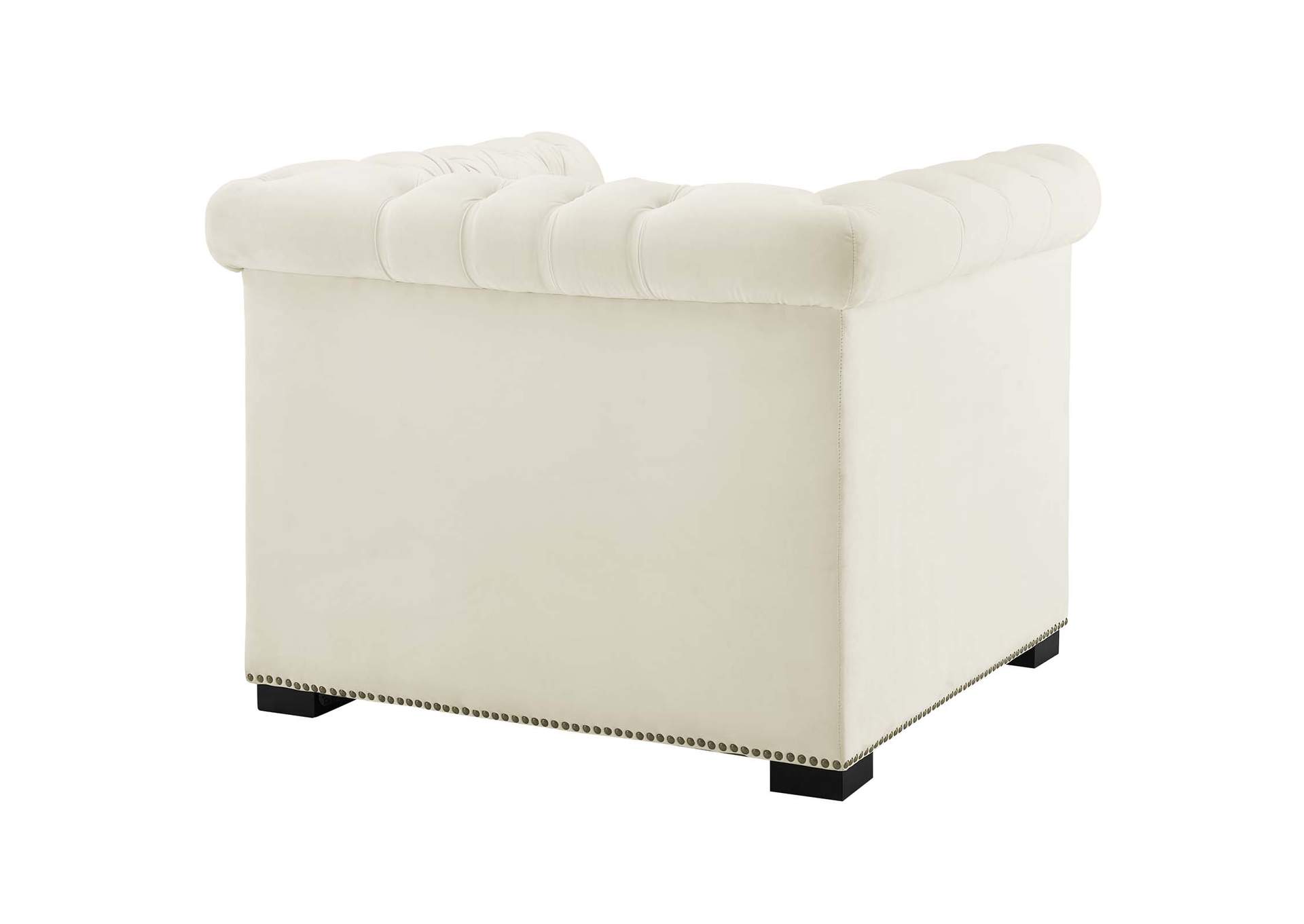 Ivory Heritage Performance Velvet Arm Chair,Modway