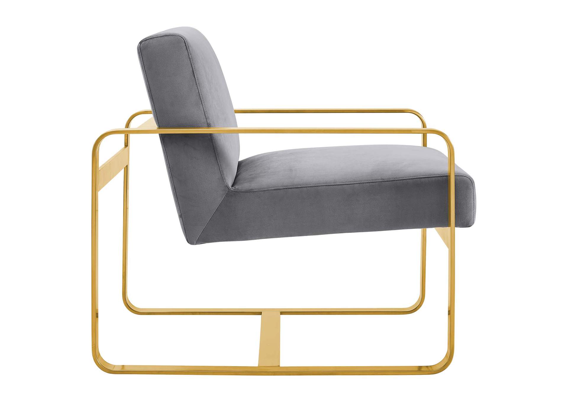 Gray Astute Performance Velvet Arm Chair,Modway
