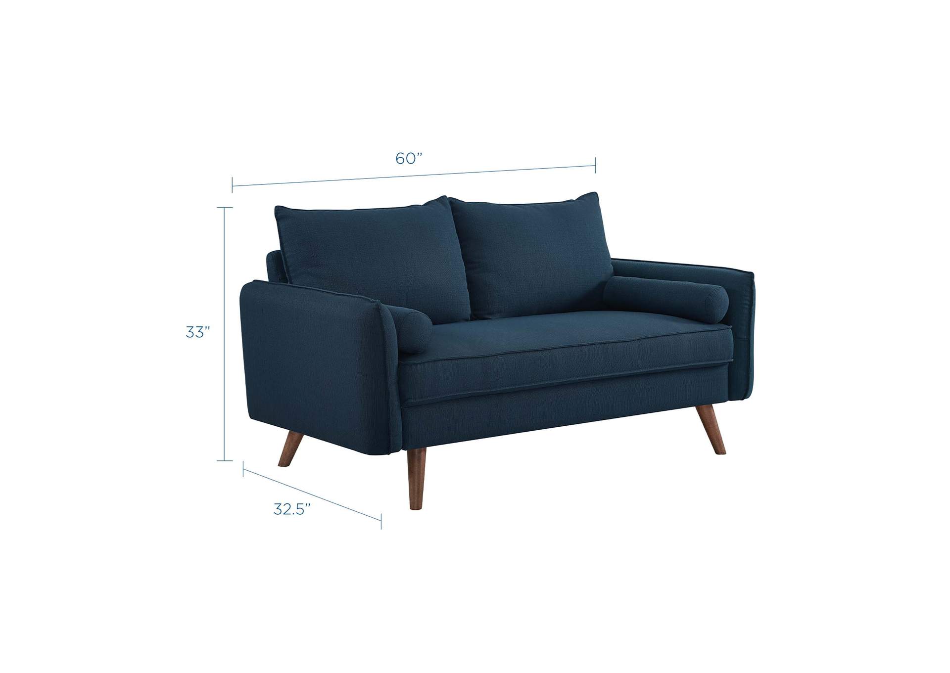 Azure Revive Upholstered Fabric Loveseat,Modway