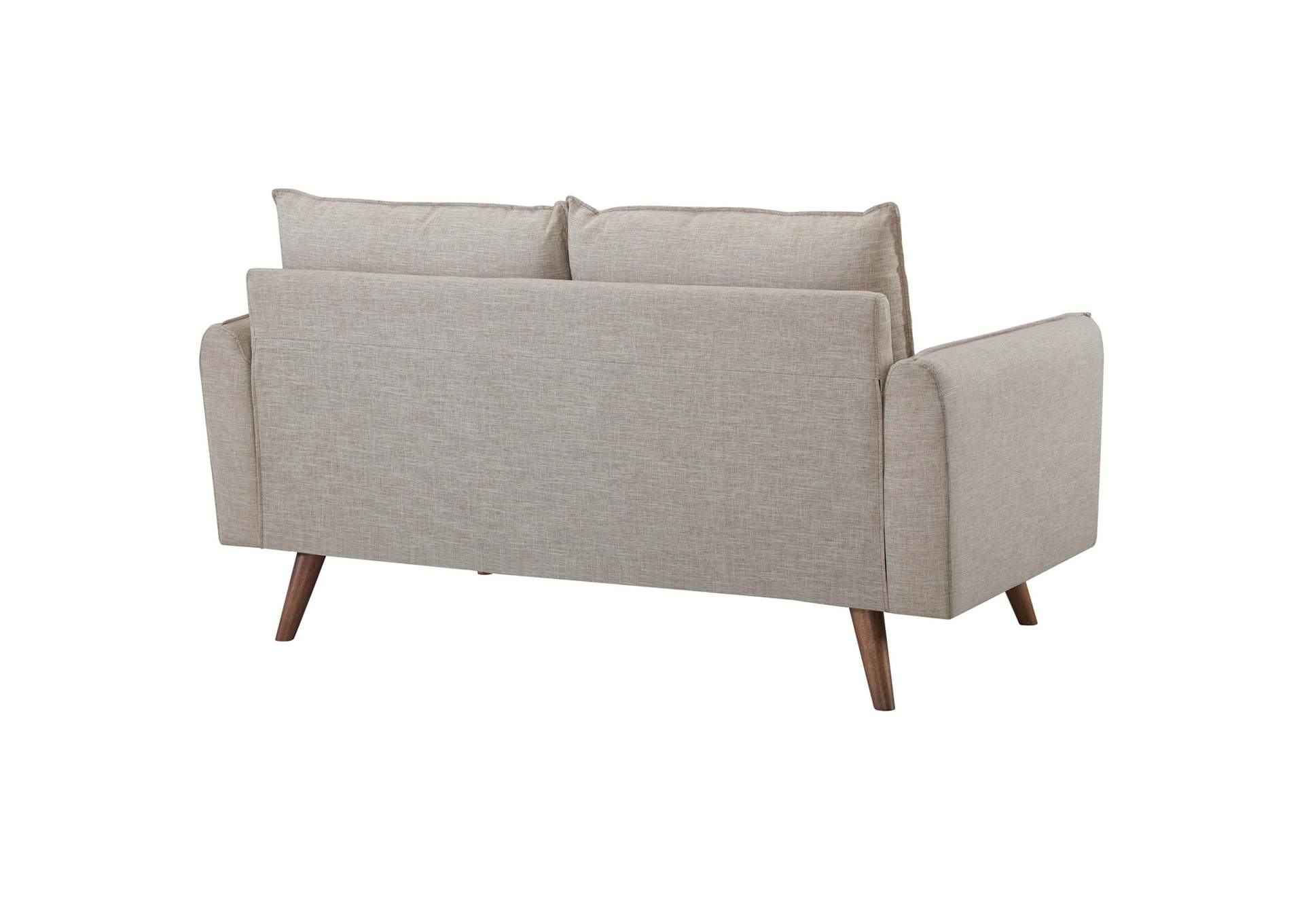 Beige Revive Upholstered Fabric Loveseat,Modway