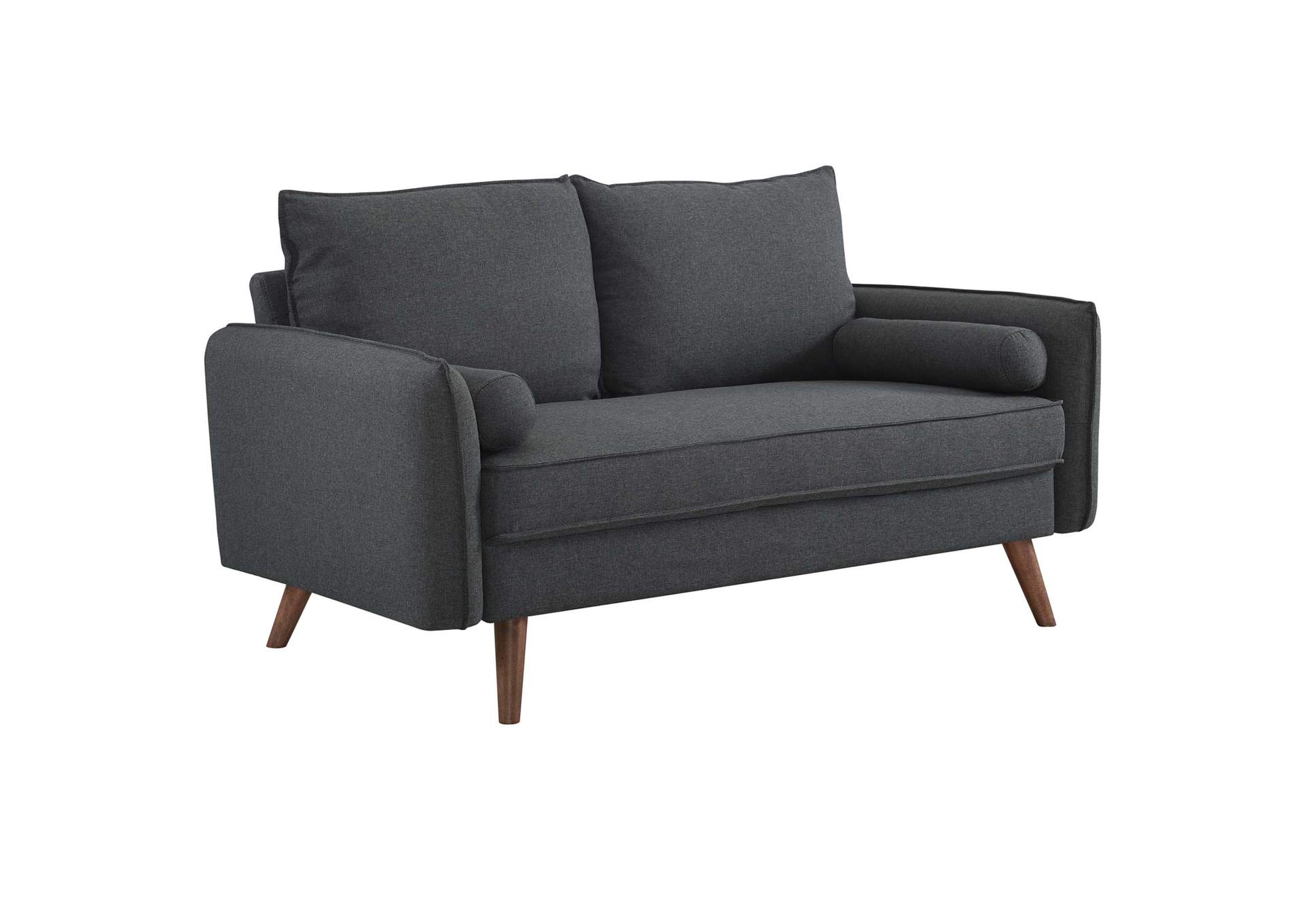 Gray Revive Upholstered Fabric Loveseat,Modway
