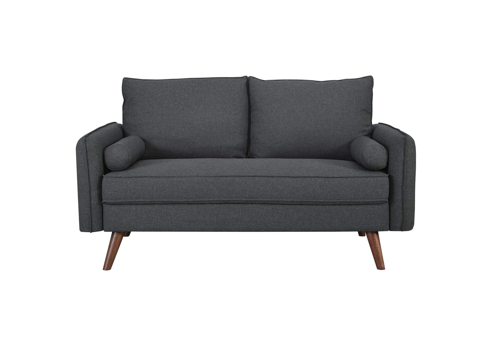 Gray Revive Upholstered Fabric Loveseat,Modway
