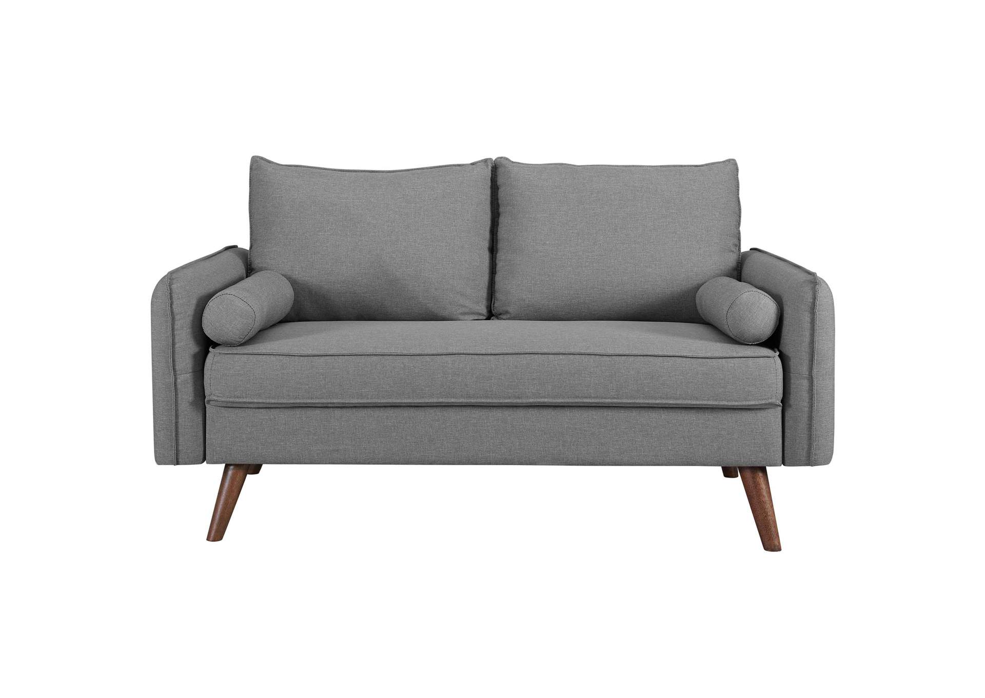 Light Gray Revive Upholstered Fabric Loveseat,Modway