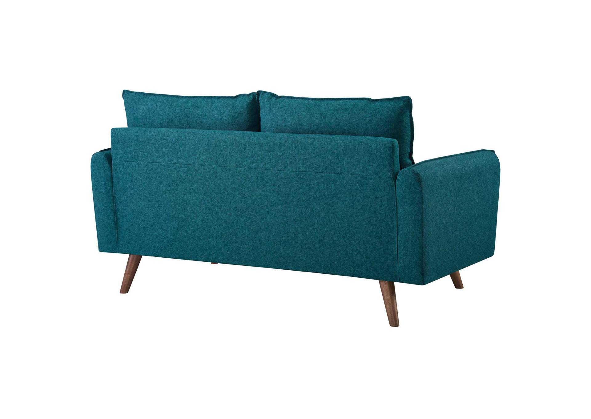 Teal Revive Upholstered Fabric Loveseat,Modway