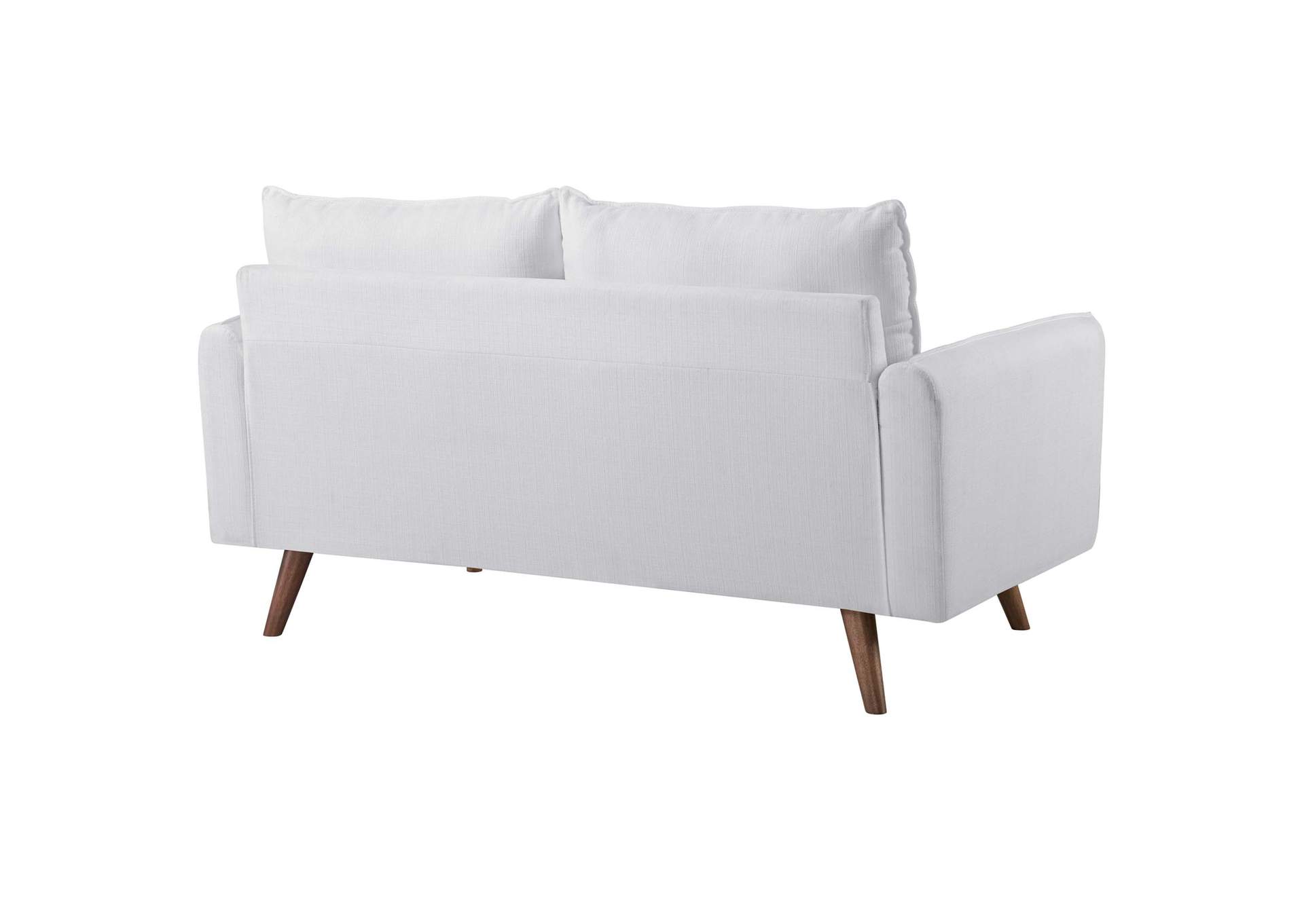 White Revive Upholstered Fabric Loveseat,Modway