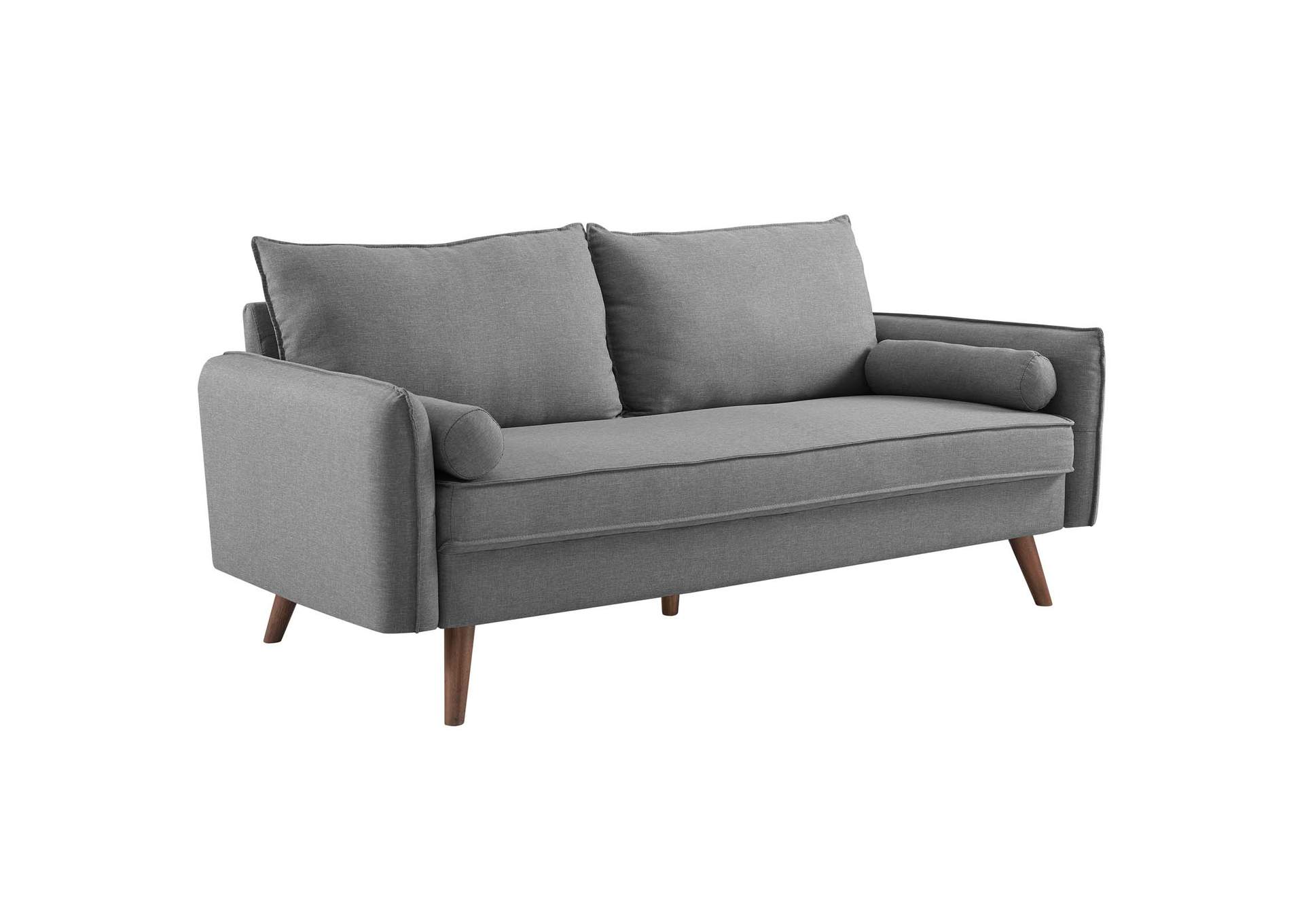 Light Gray Revive Upholstered Fabric Sofa,Modway