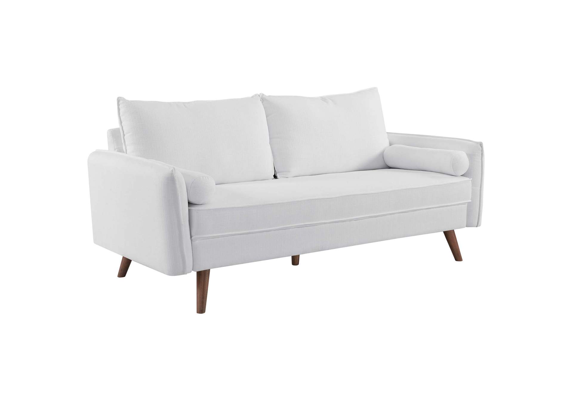 White Revive Upholstered Fabric Sofa,Modway