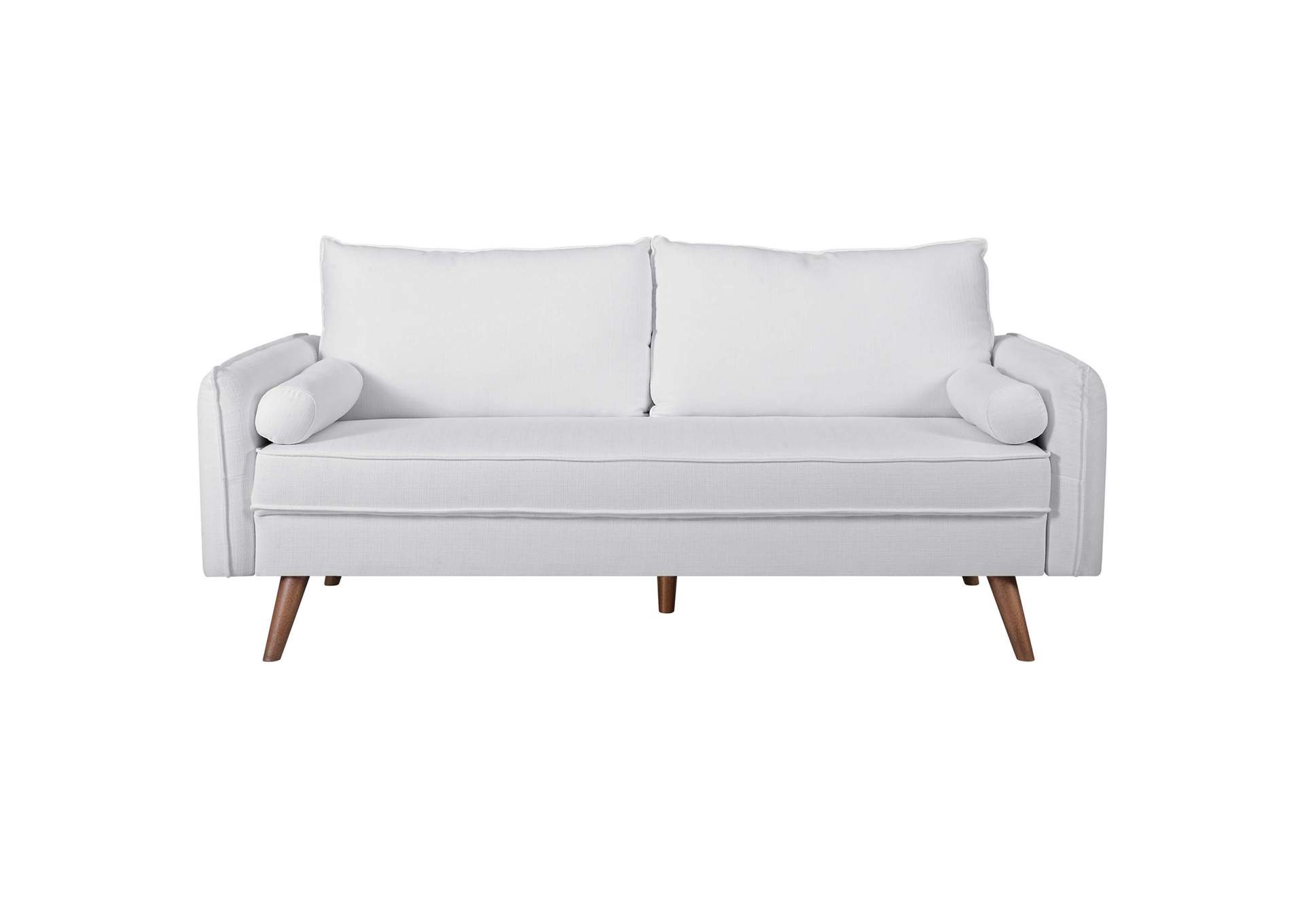 White Revive Upholstered Fabric Sofa,Modway