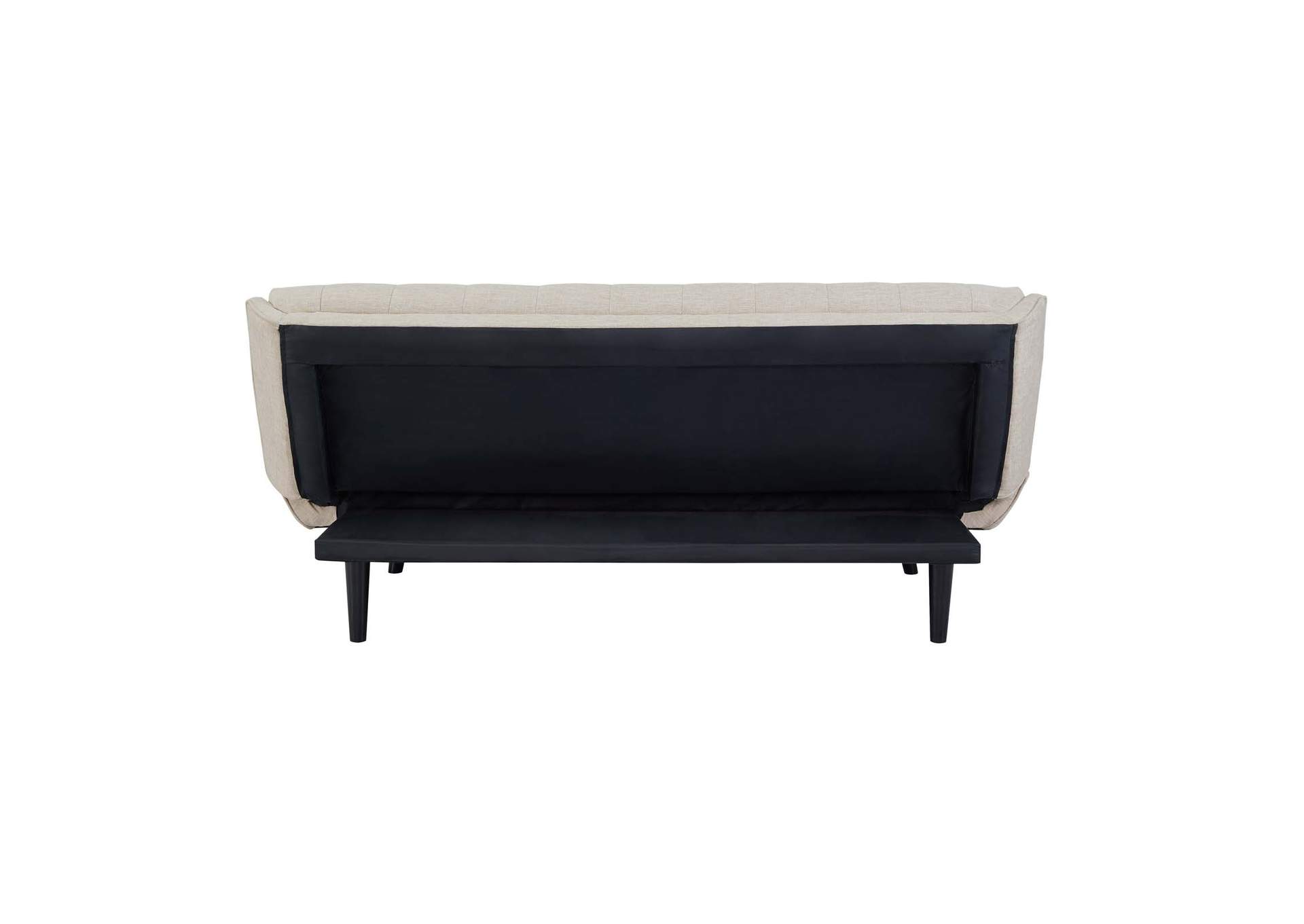 Beige Glance Tufted Convertible Fabric Sofa Bed,Modway