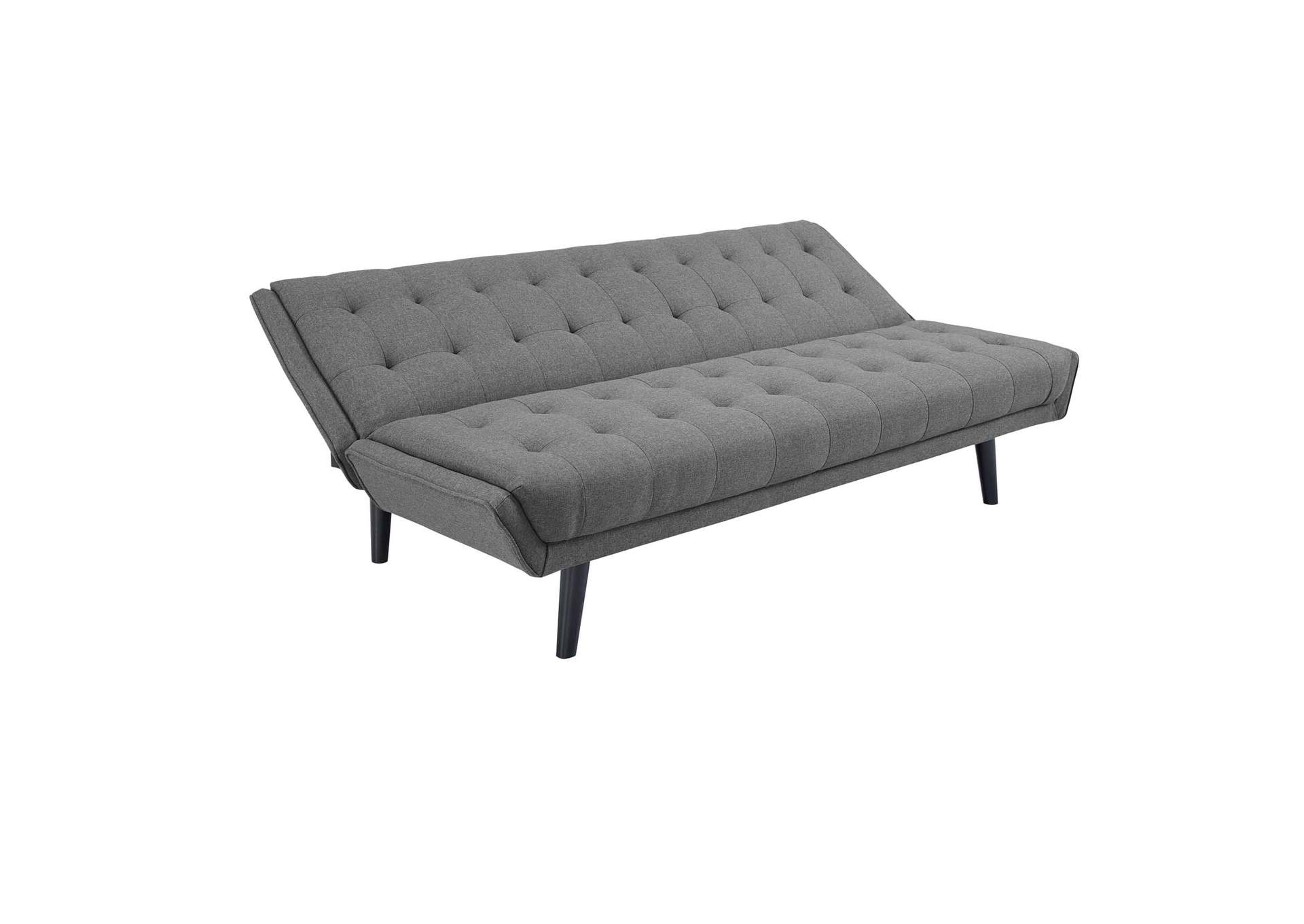 Gray Glance Tufted Convertible Fabric Sofa Bed,Modway