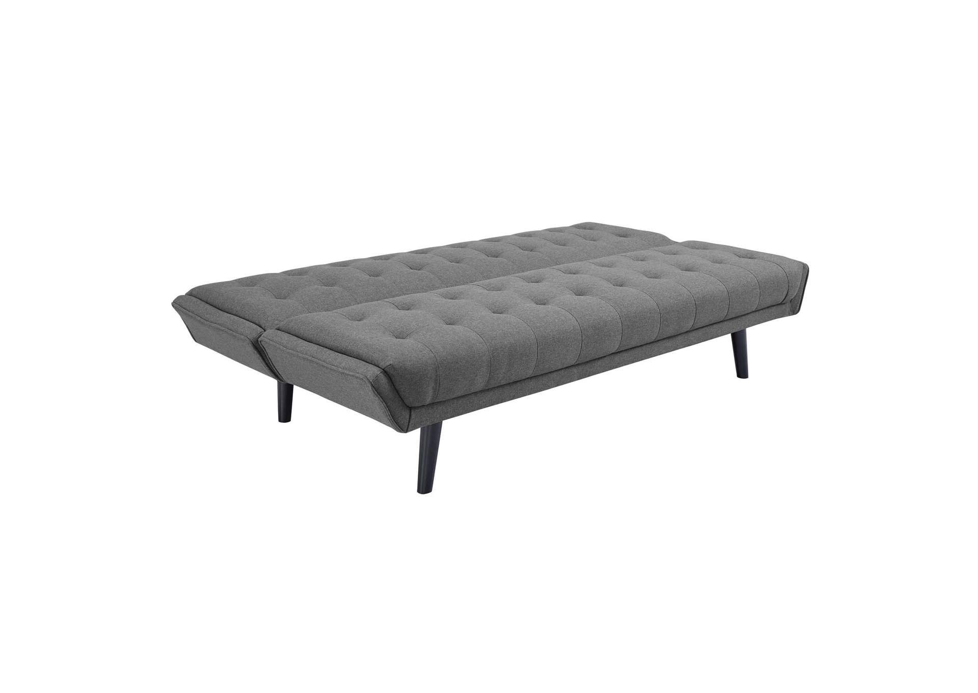 Gray Glance Tufted Convertible Fabric Sofa Bed,Modway