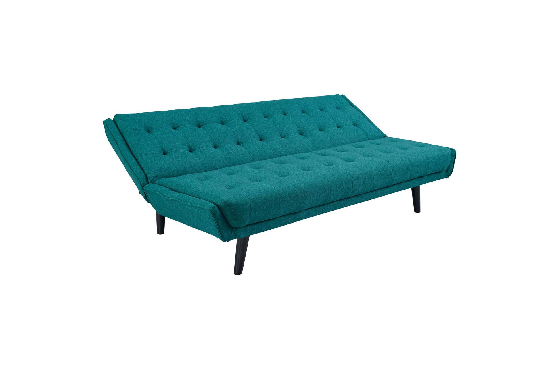 Teal Glance Tufted Convertible Fabric Sofa Bed,Modway