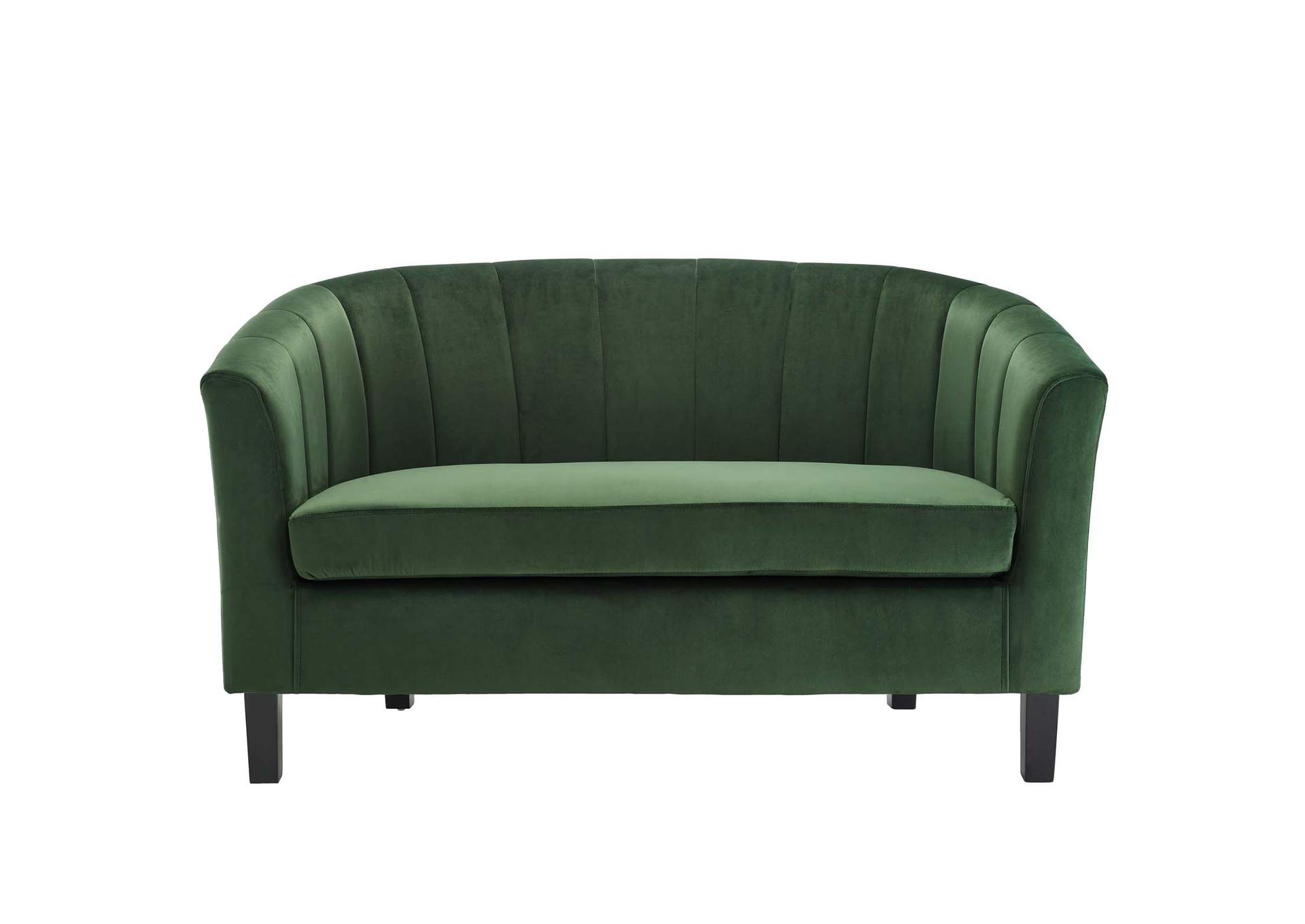 Emerald Prospect Channel Tufted Performance Velvet Loveseat,Modway