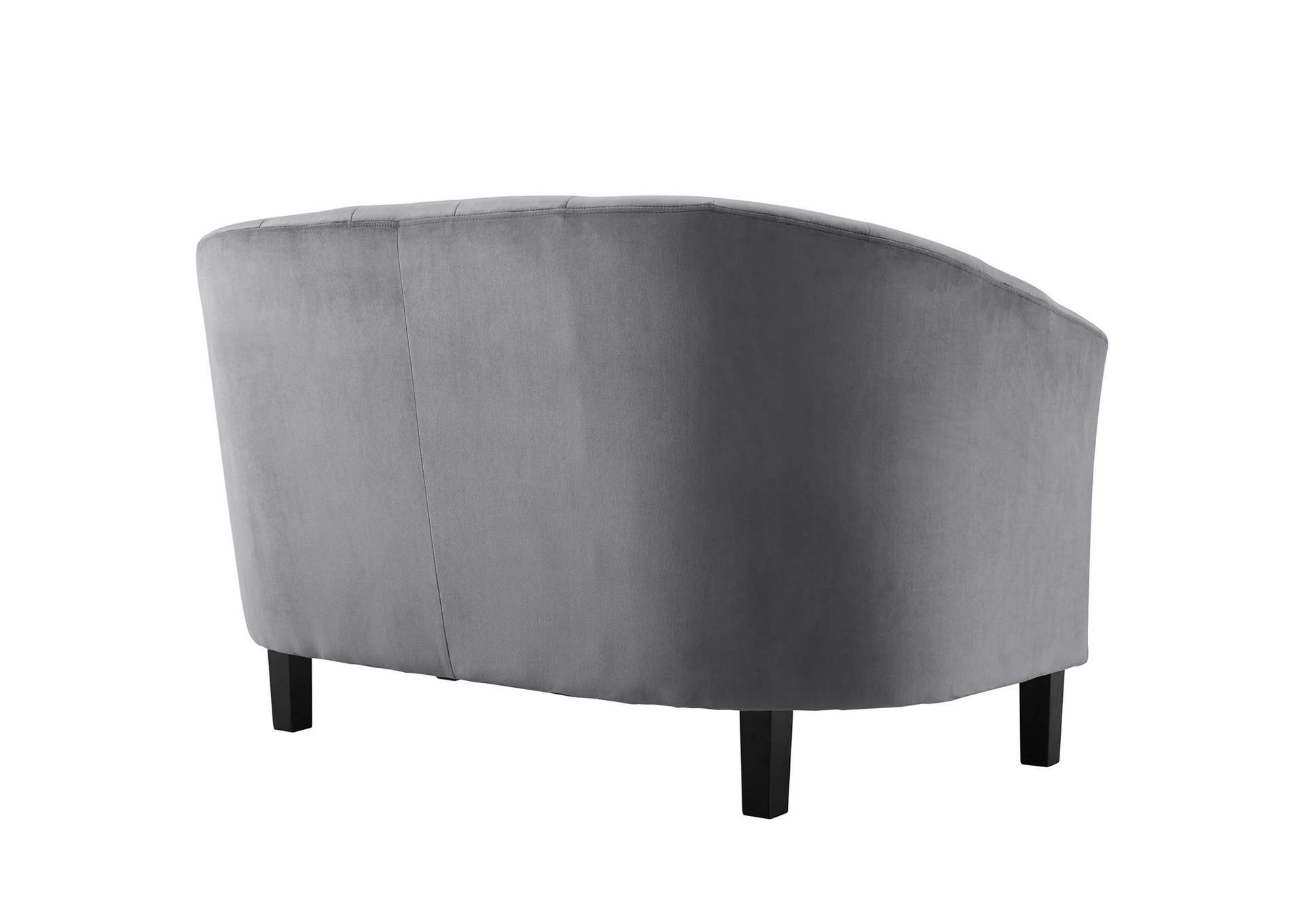 Gray Prospect Channel Tufted Performance Velvet Loveseat,Modway