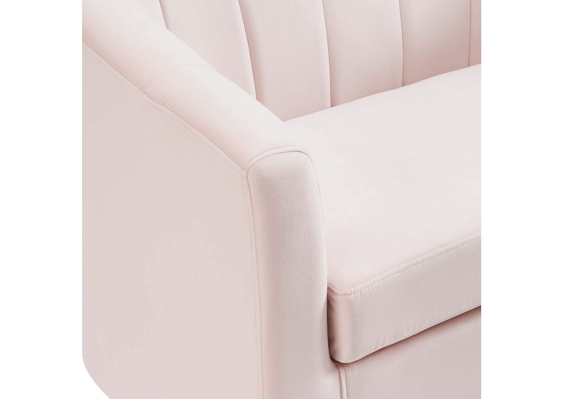 Pink Prospect Channel Tufted Performance Velvet Loveseat,Modway