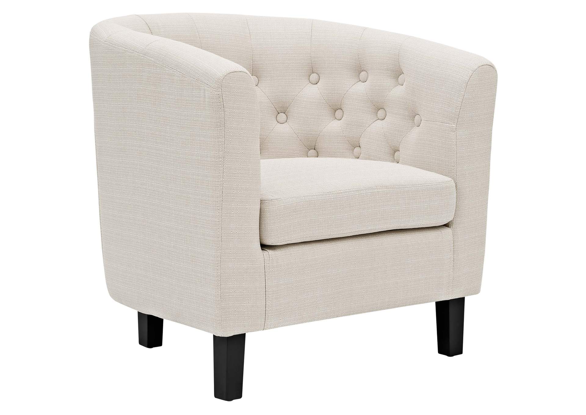 Beige Prospect 2 Piece Upholstered Fabric Loveseat and Armchair Set,Modway
