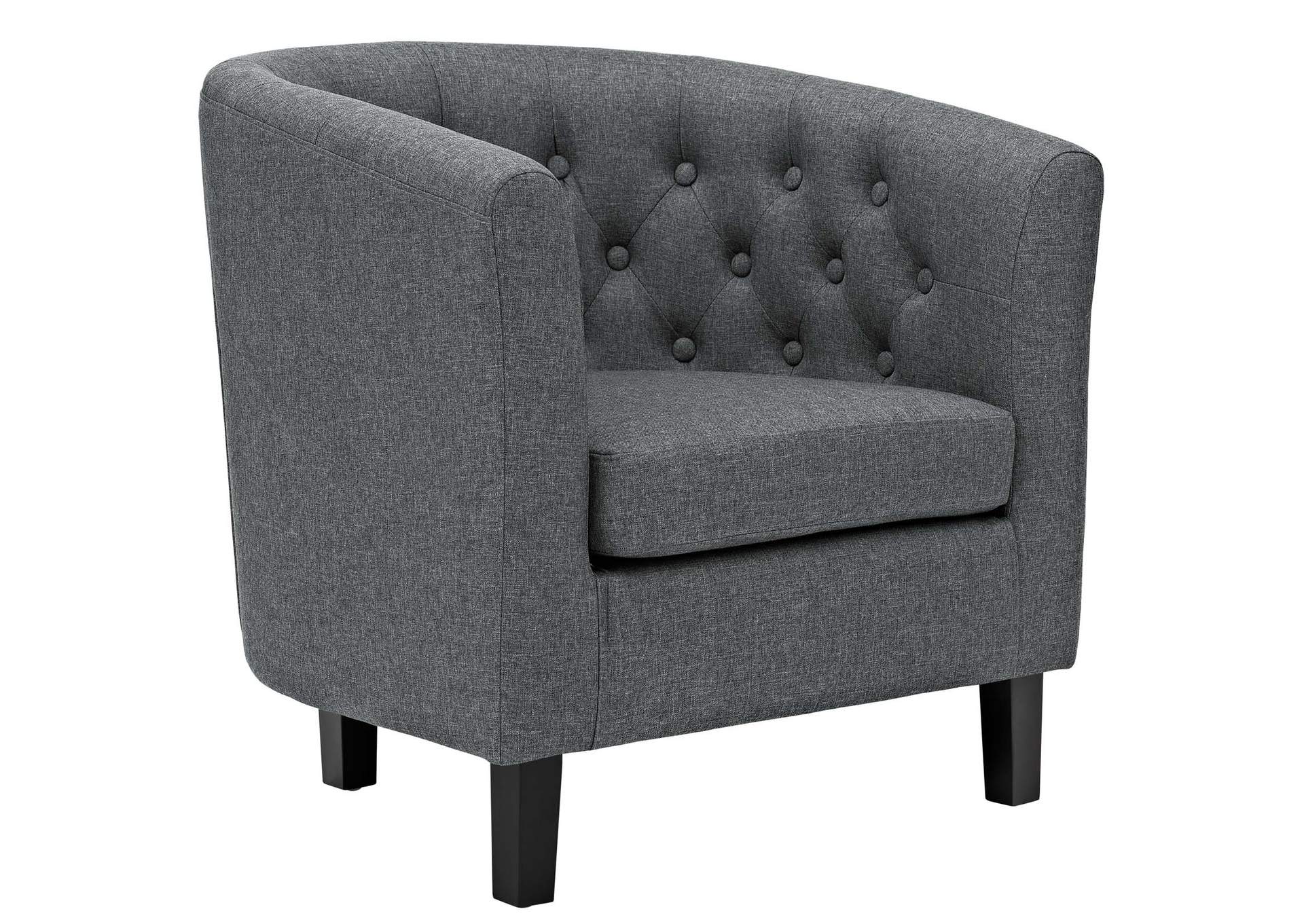 Gray Prospect 2 Piece Upholstered Fabric Loveseat and Armchair Set,Modway