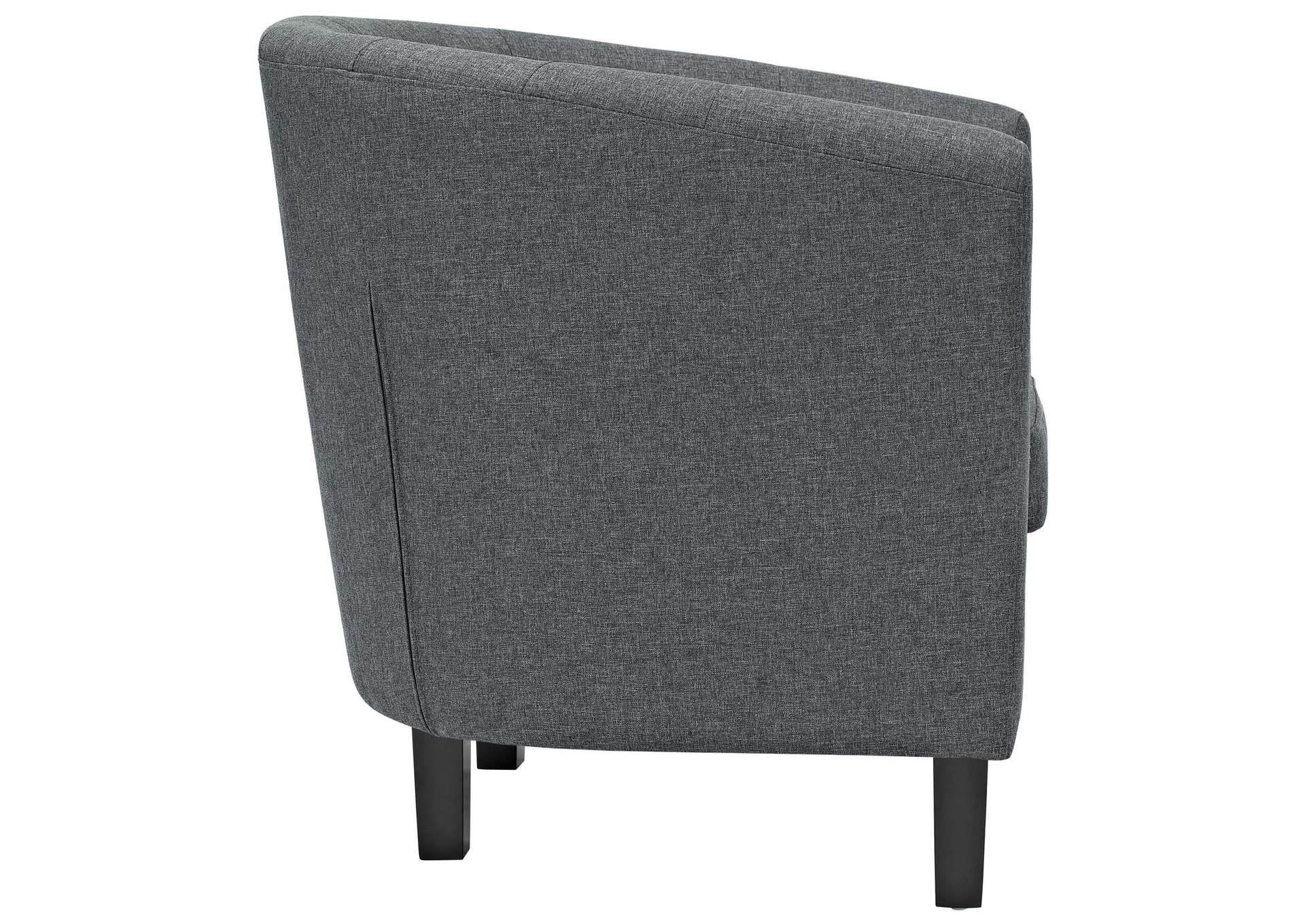 Gray Prospect 2 Piece Upholstered Fabric Loveseat and Armchair Set,Modway