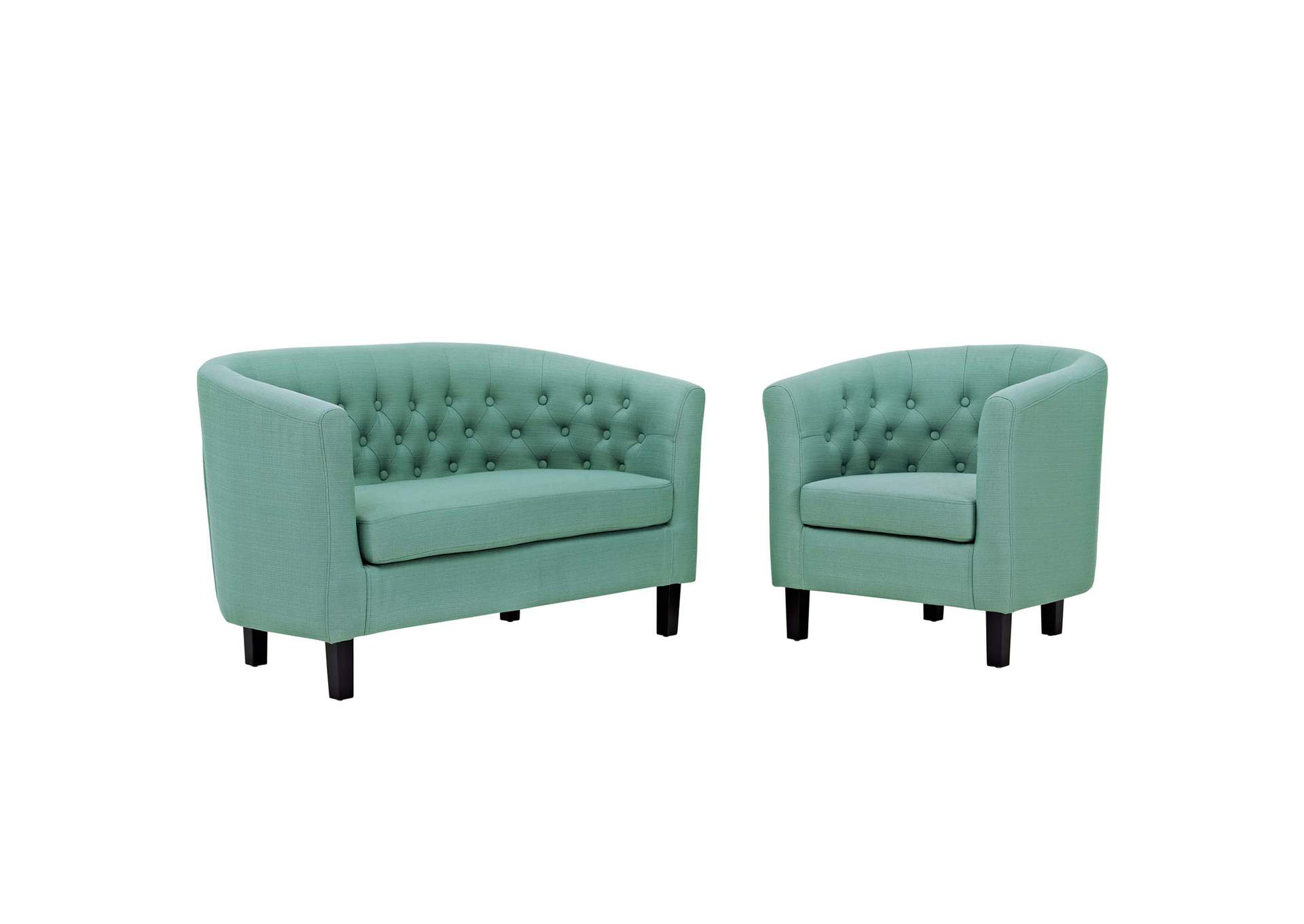 Laguna Prospect 2 Piece Upholstered Fabric Loveseat and Armchair Set,Modway