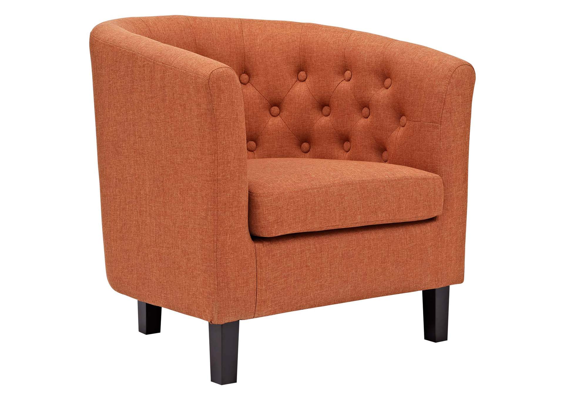 Orange Prospect 2 Piece Upholstered Fabric Loveseat and Armchair Set,Modway