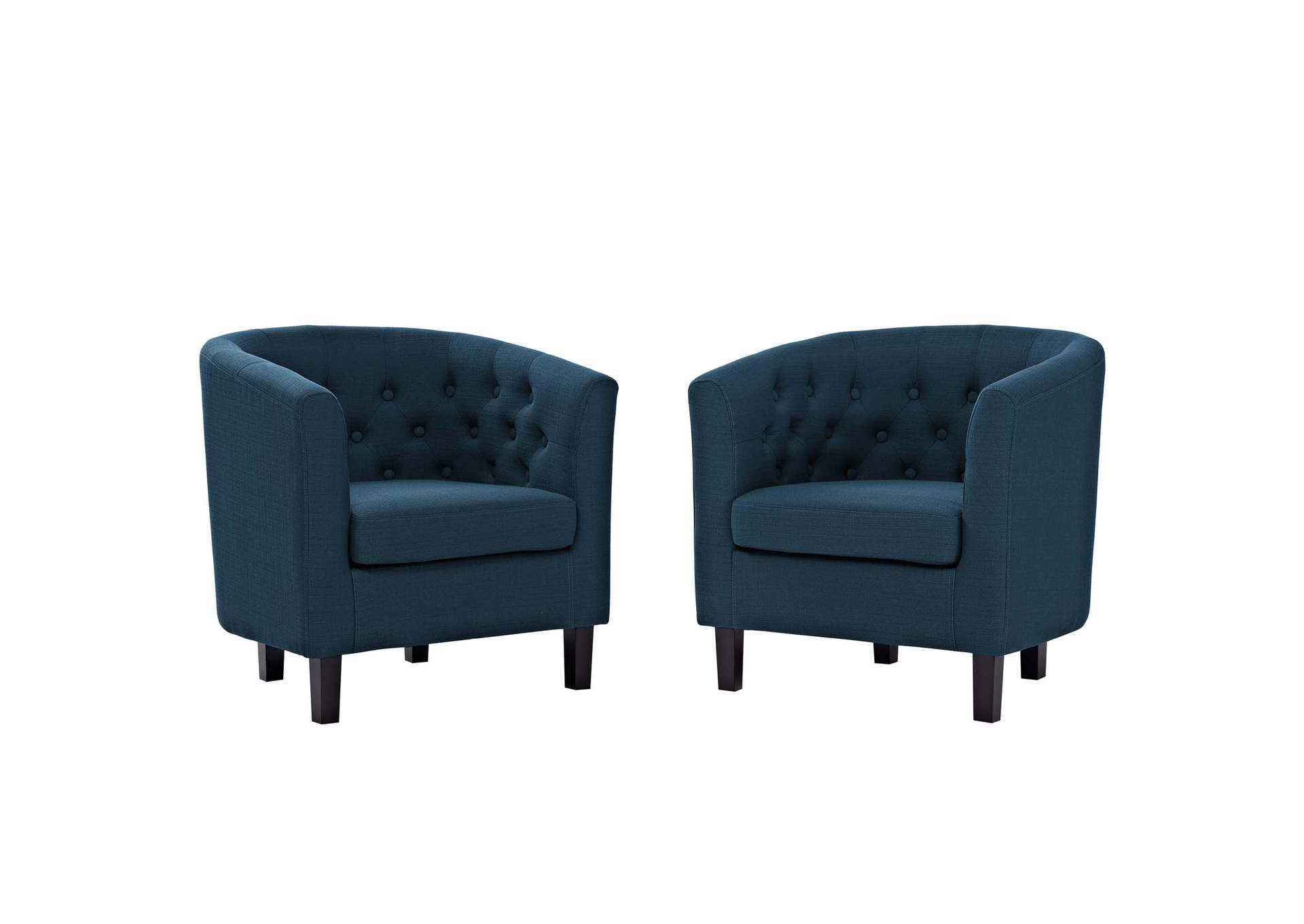 Azure Prospect 2 Piece Upholstered Fabric Arm Chair Set,Modway