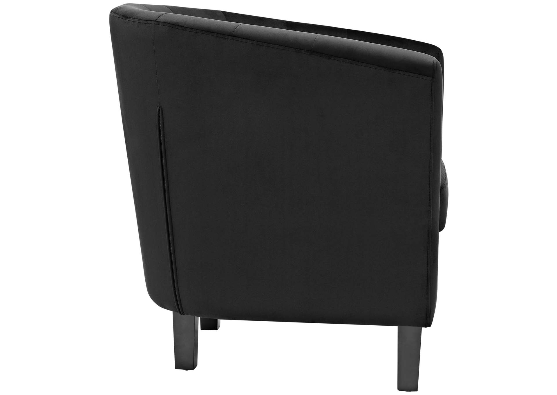Prospect Black 3 Piece Performance Velvet Loveseat and Armchair Set,Modway