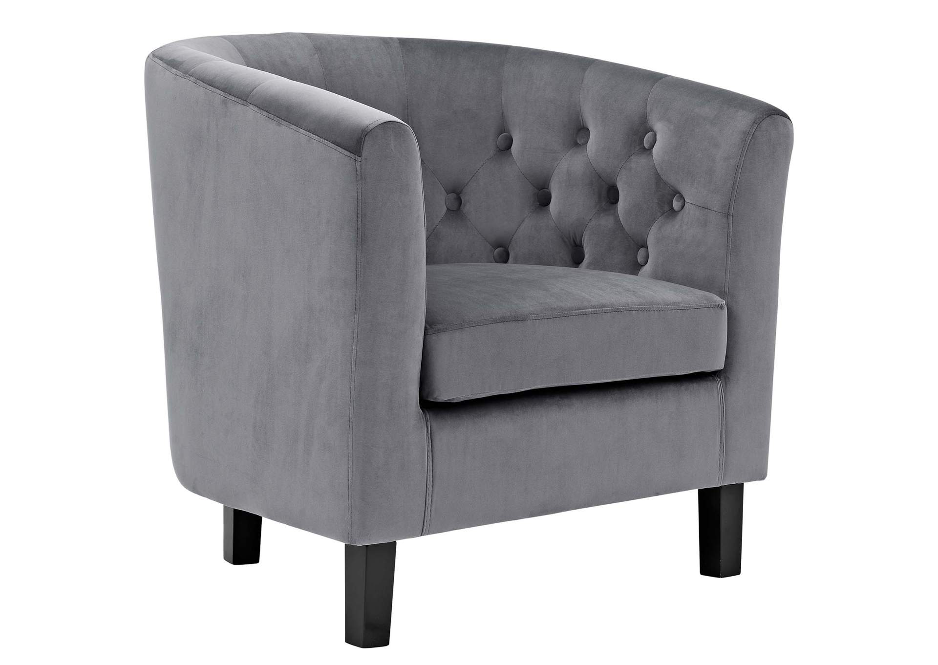Gray Prospect 3 Piece Performance Velvet Loveseat and Armchair Set,Modway