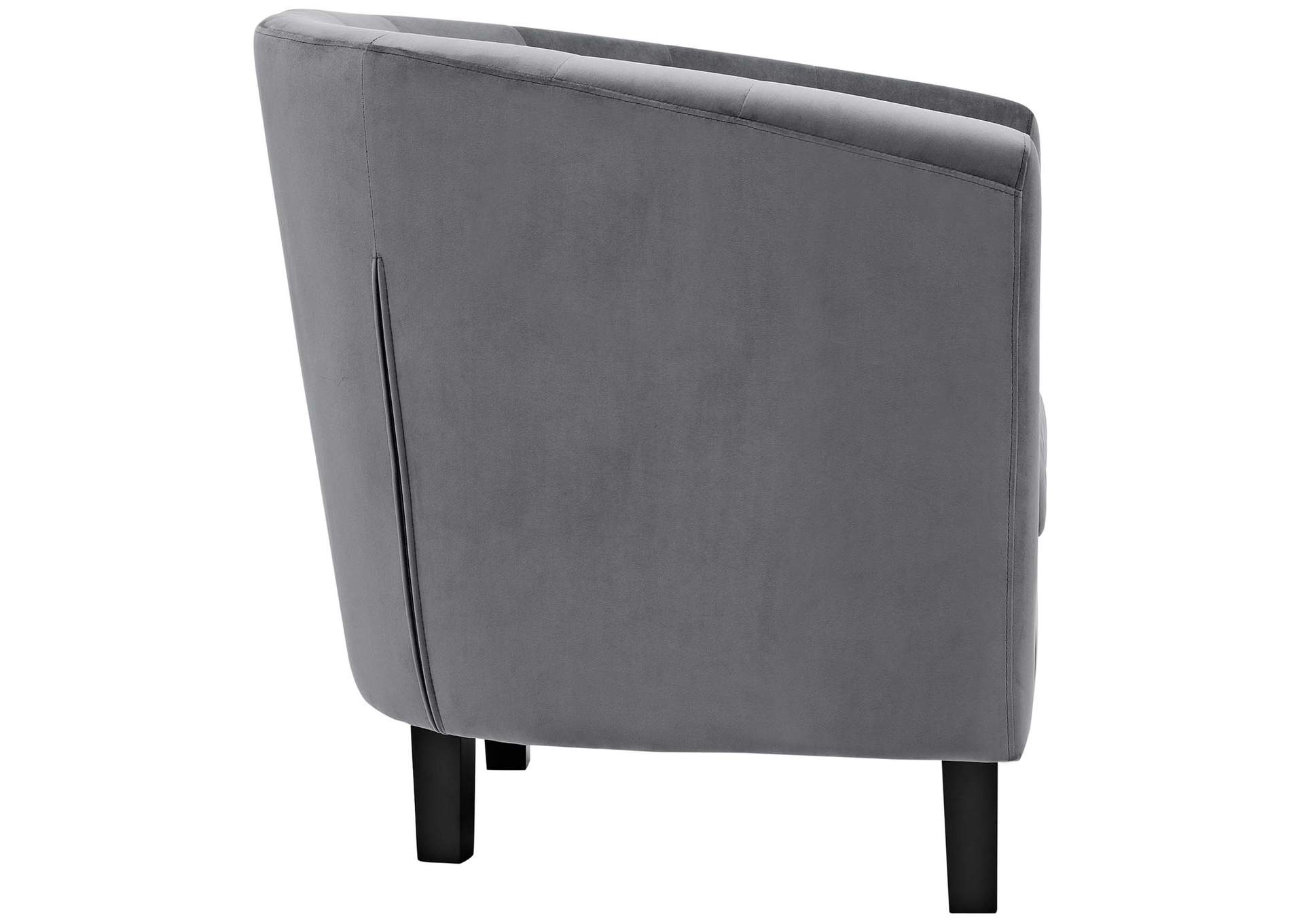 Gray Prospect 3 Piece Performance Velvet Loveseat and Armchair Set,Modway