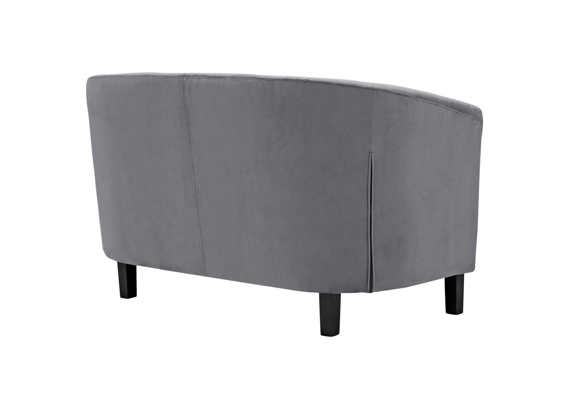Gray Prospect 3 Piece Performance Velvet Loveseat and Armchair Set,Modway