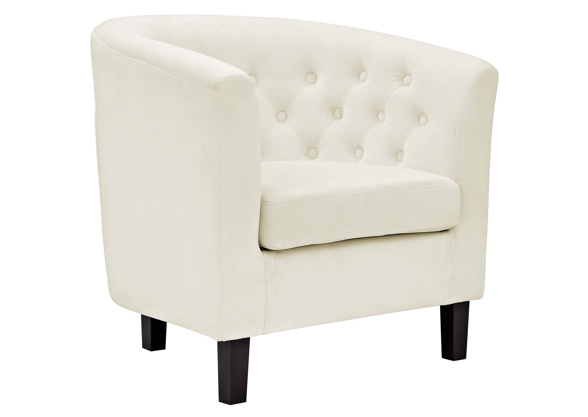 Ivory Prospect 3 Piece Performance Velvet Loveseat and Armchair Set,Modway