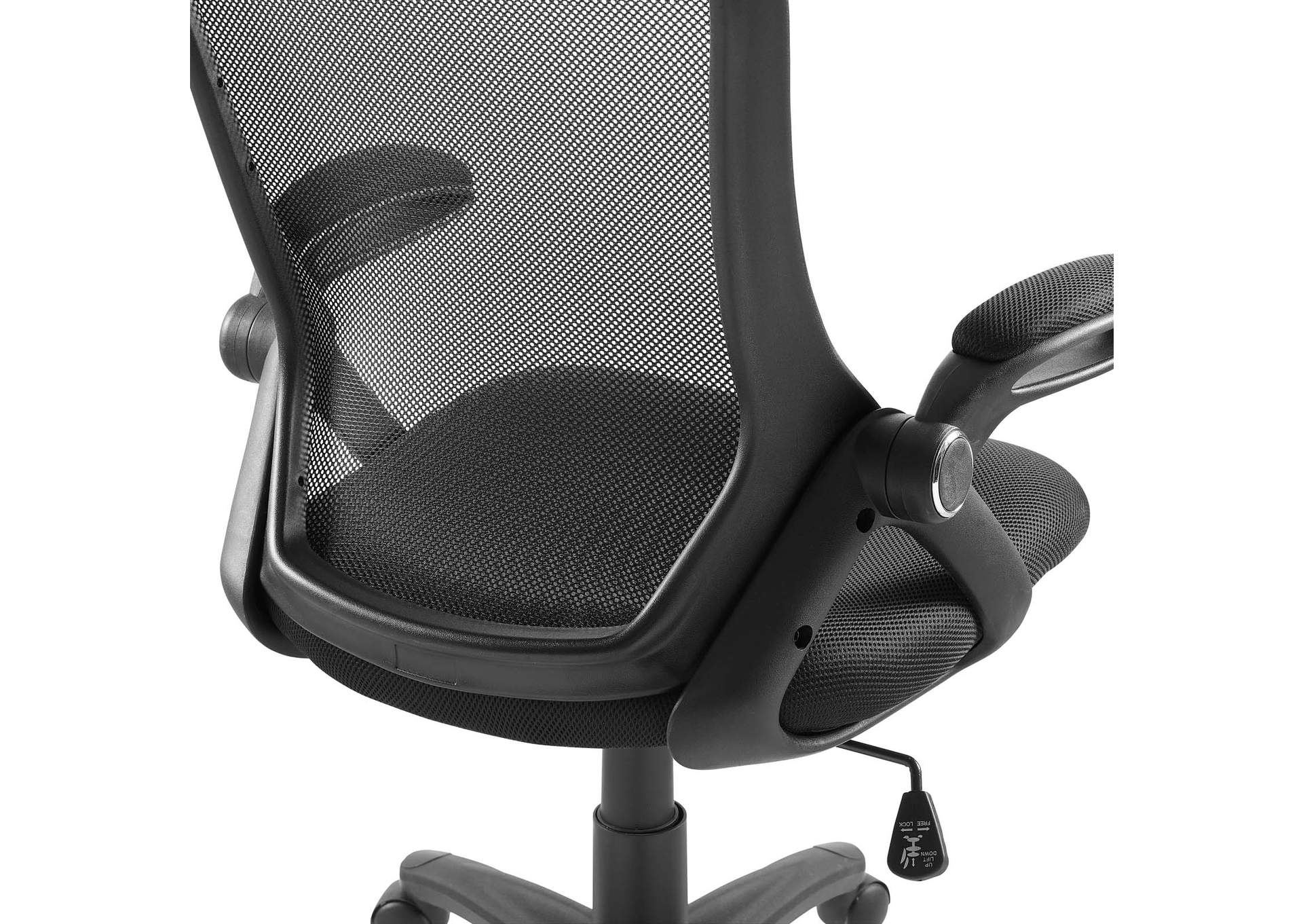 Black Assert Mesh Office Chair,Modway