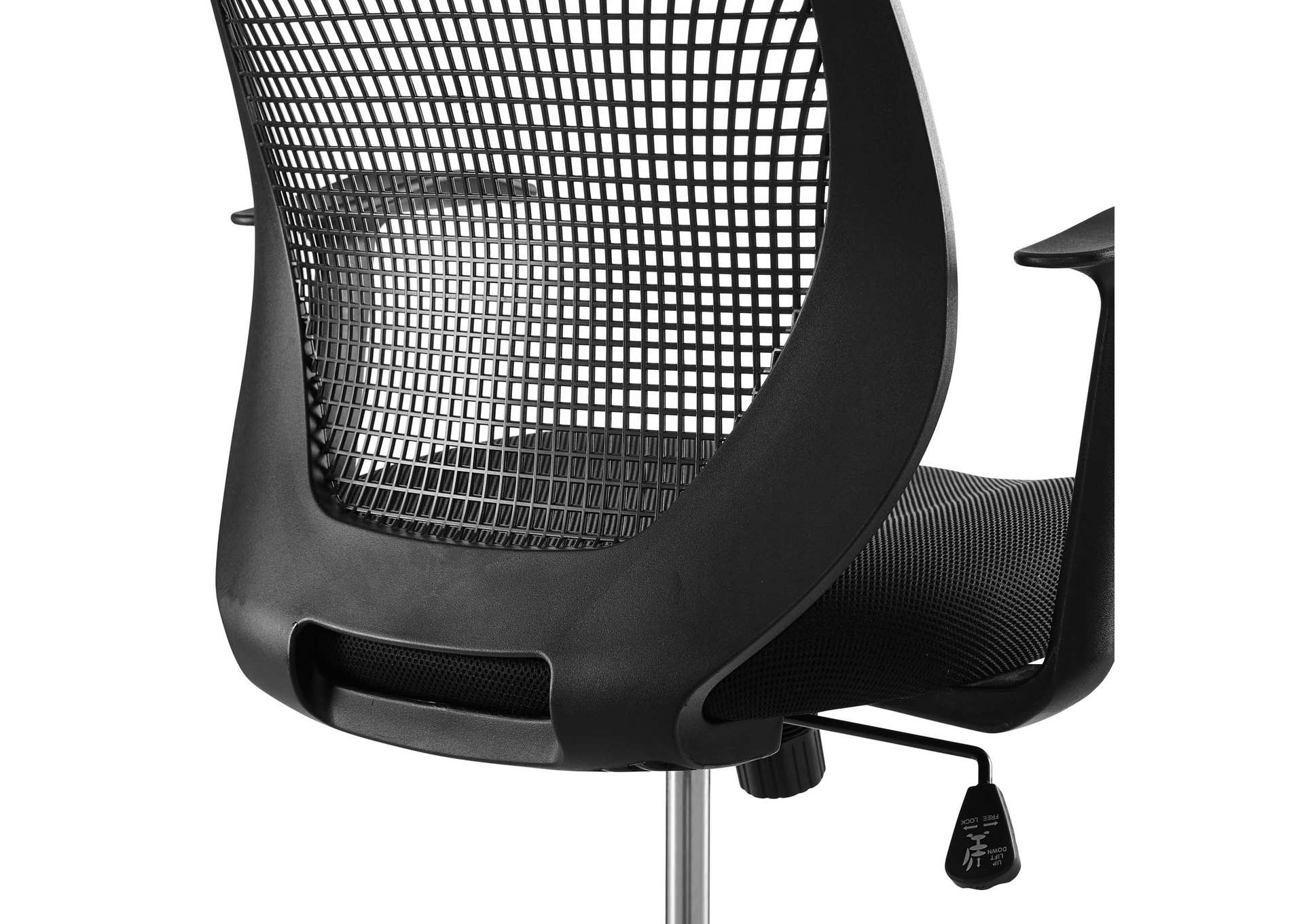 Black Intrepid Mesh Drafting Chair,Modway