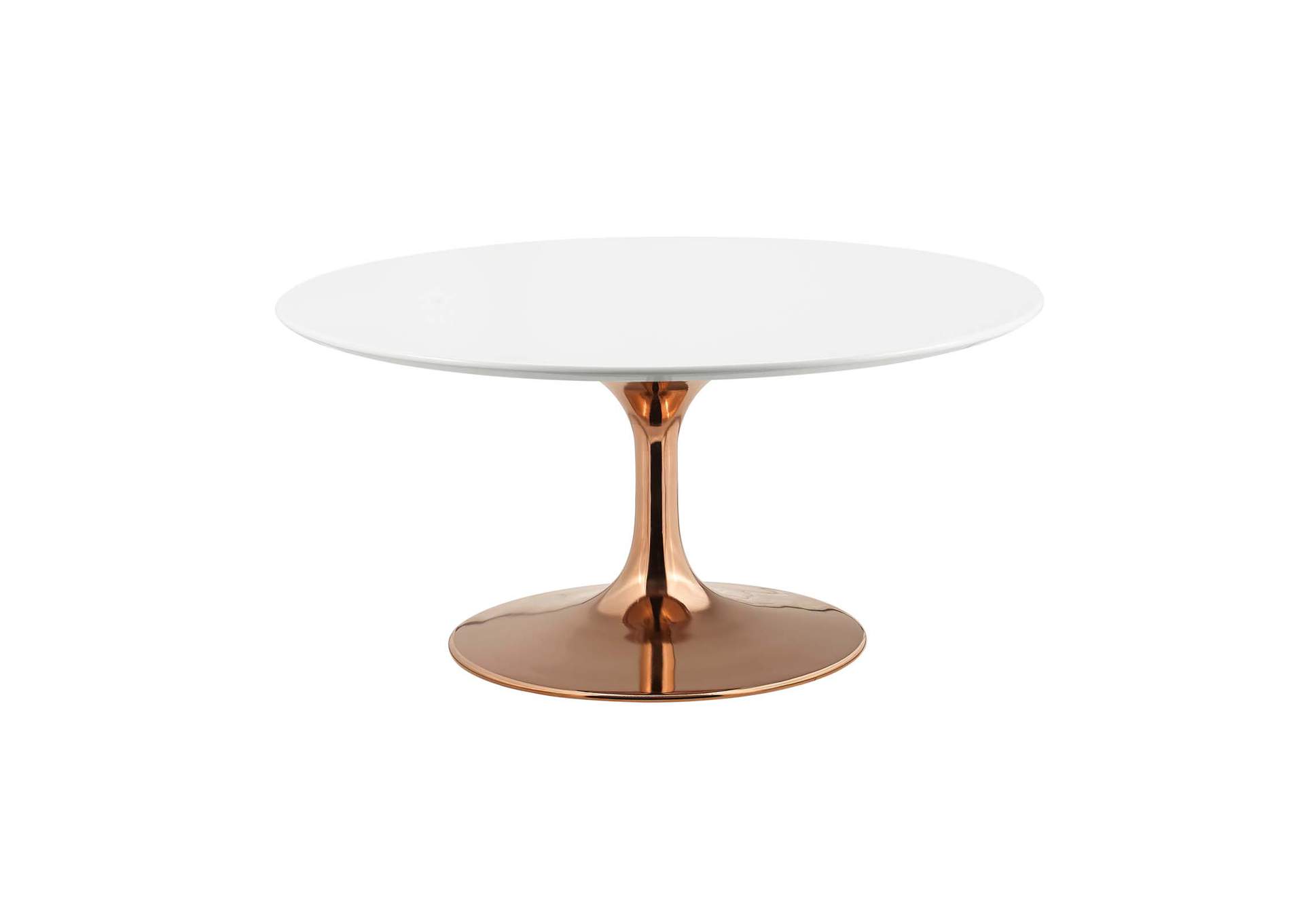 Rose White Lippa 36" Wood Coffee Table,Modway