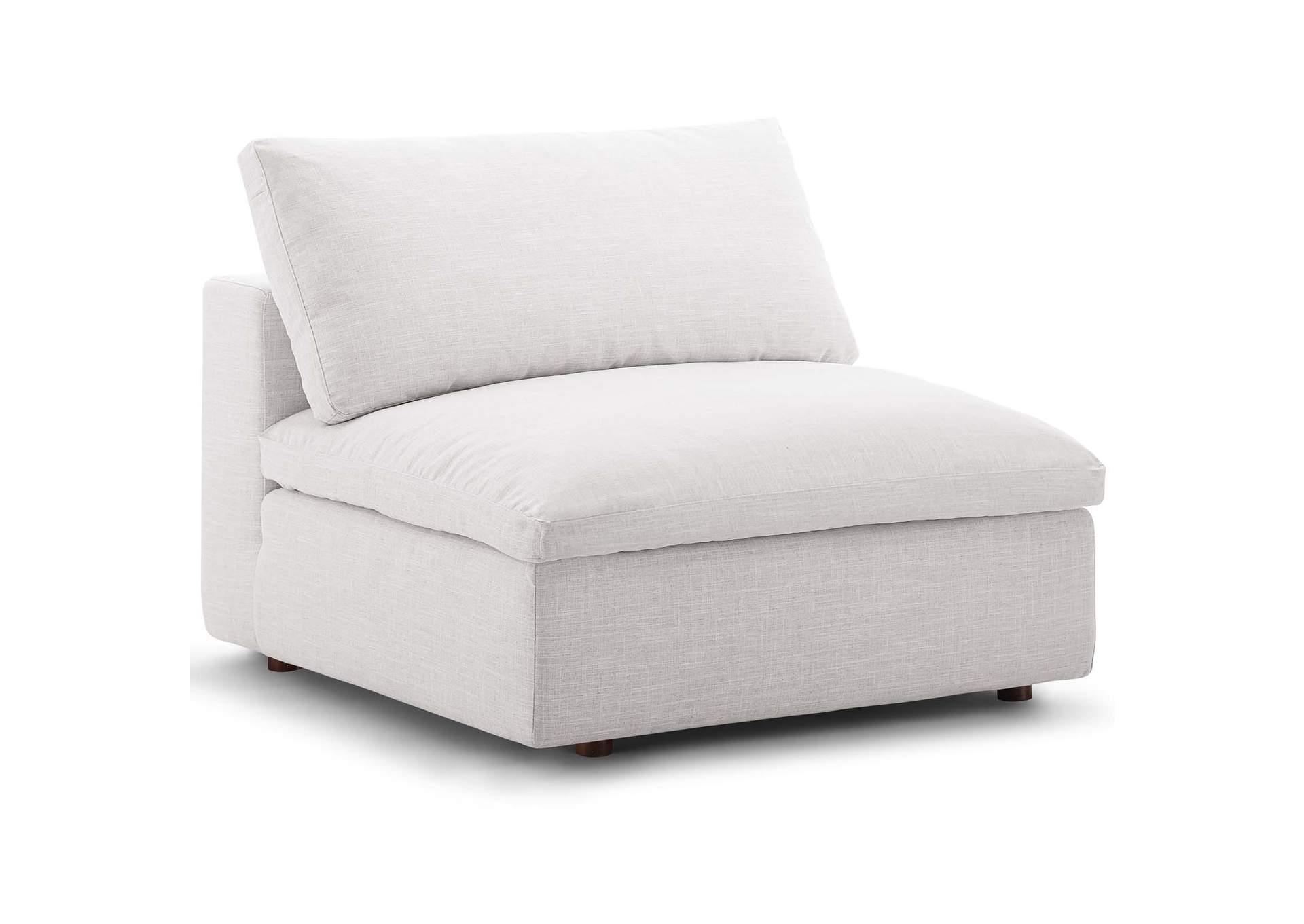 Commix Beige Down Filled Overstuffed Armless Chair,Modway
