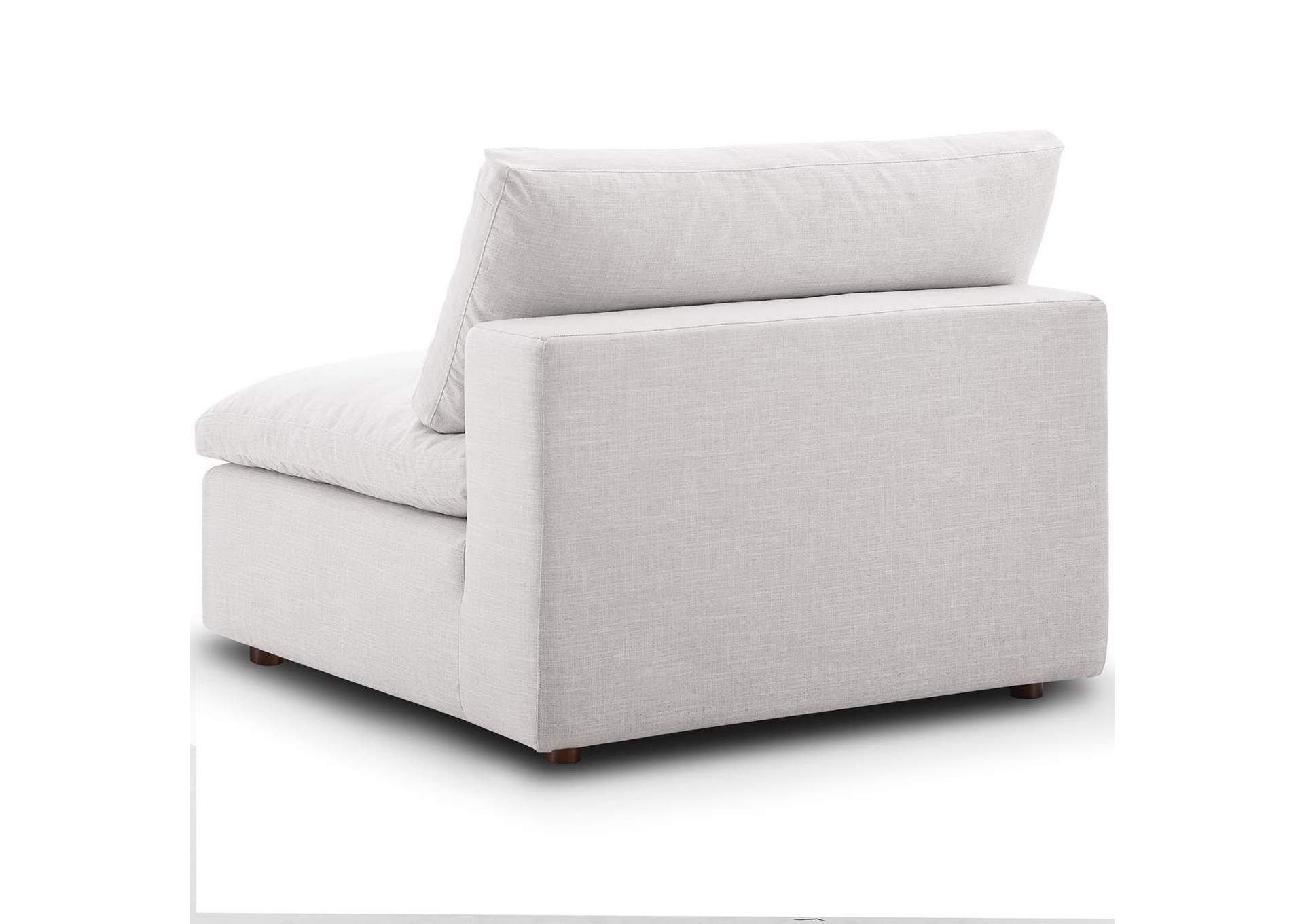 Commix Beige Down Filled Overstuffed Armless Chair,Modway