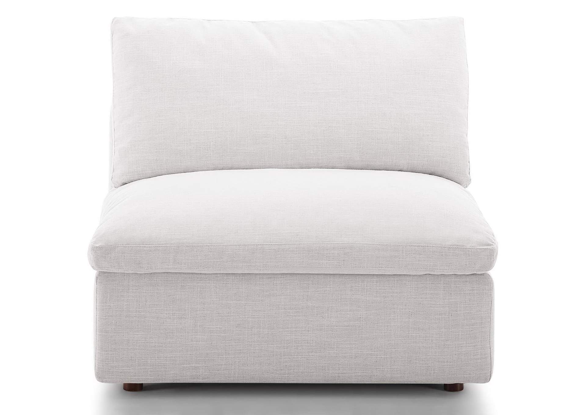 Commix Beige Down Filled Overstuffed Armless Chair,Modway