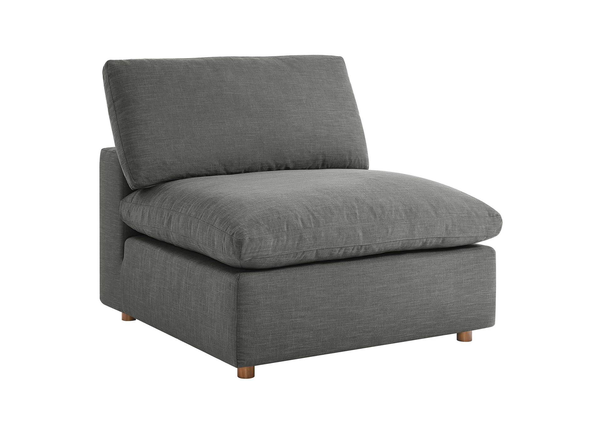 Commix Gray Down Filled Overstuffed Armless Chair,Modway