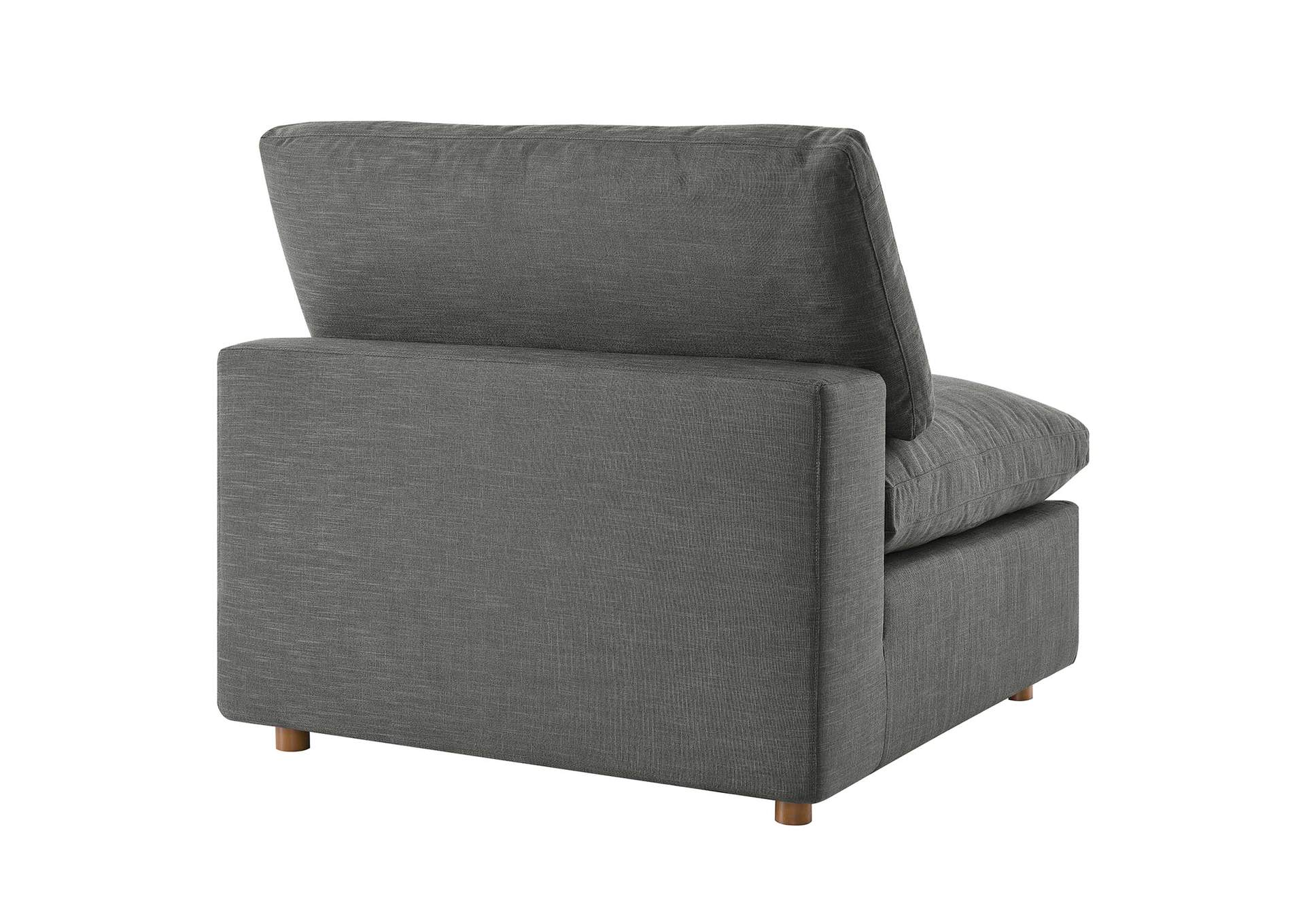Commix Gray Down Filled Overstuffed Armless Chair,Modway