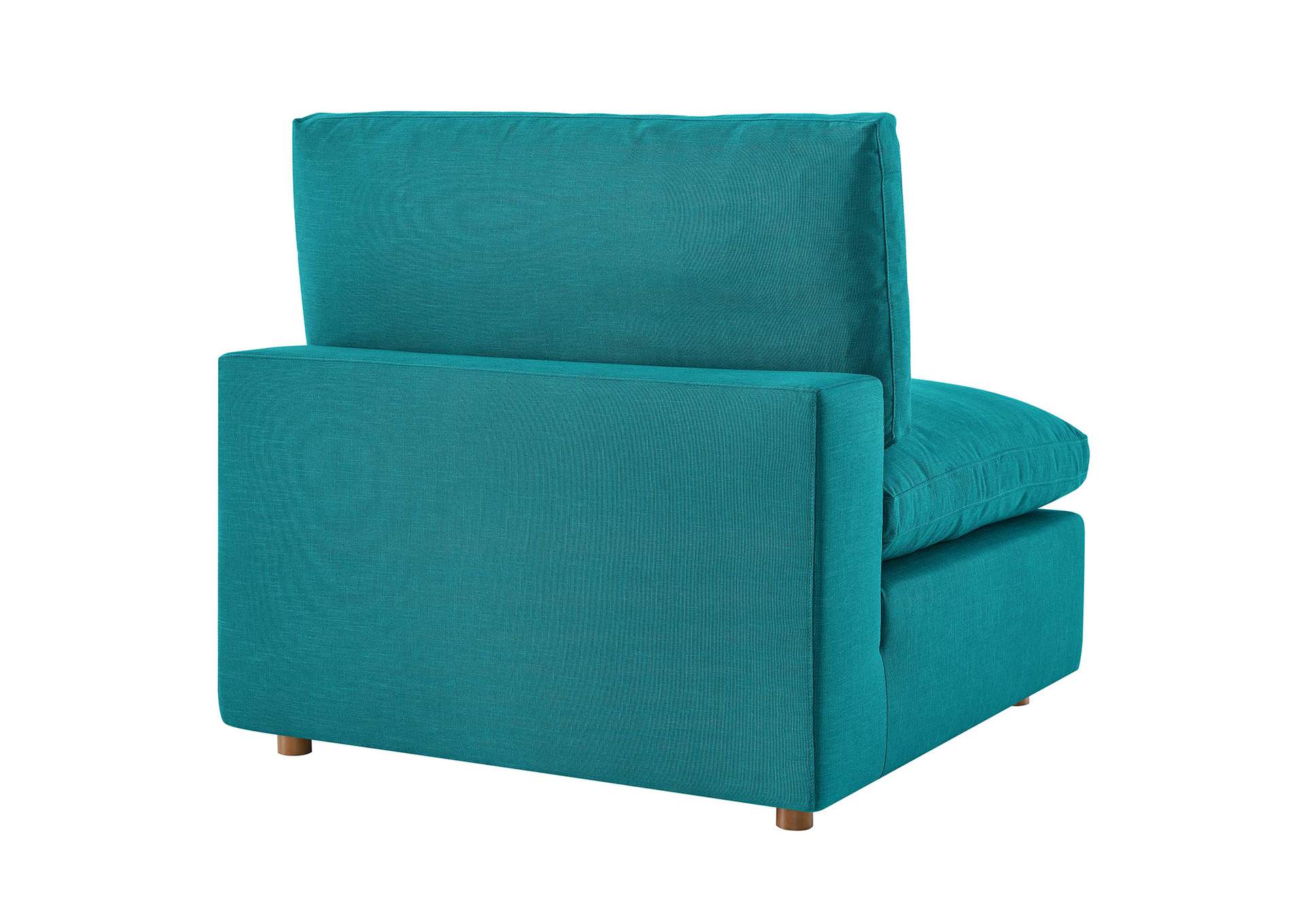 Commix Teal Down Filled Overstuffed Armless Chair,Modway