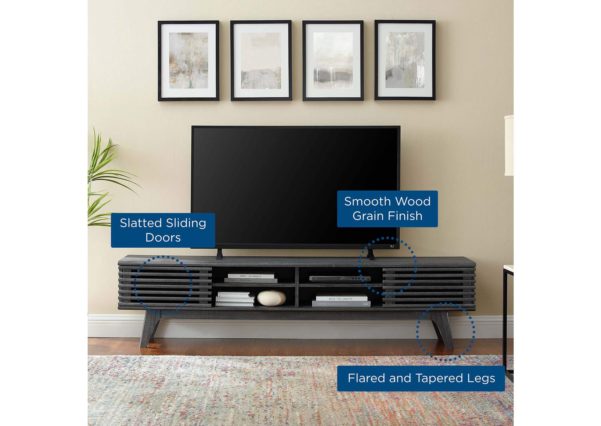 Render 70" Entertainment Center TV Stand,Modway