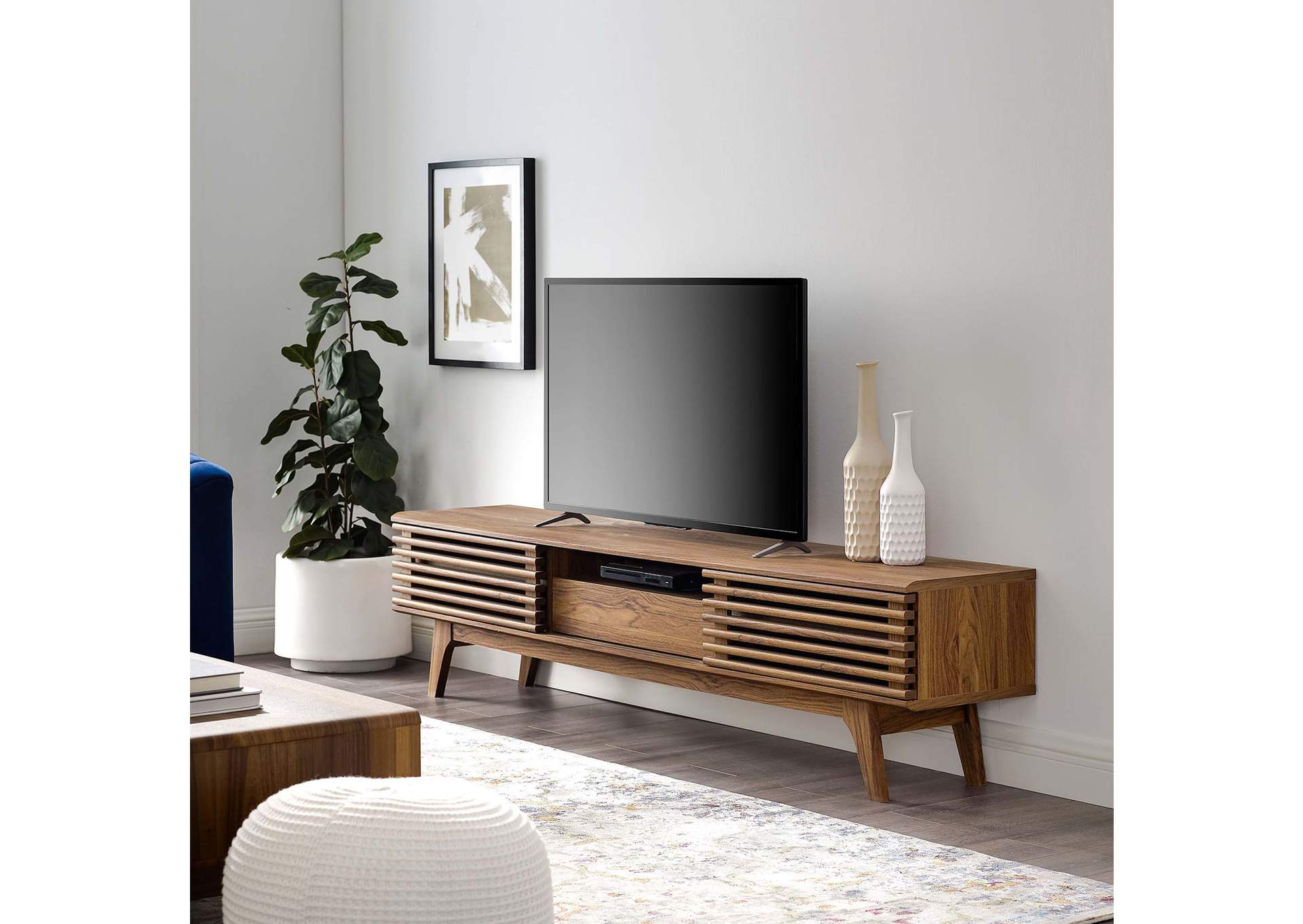 Walnut Render 70" TV Stand,Modway