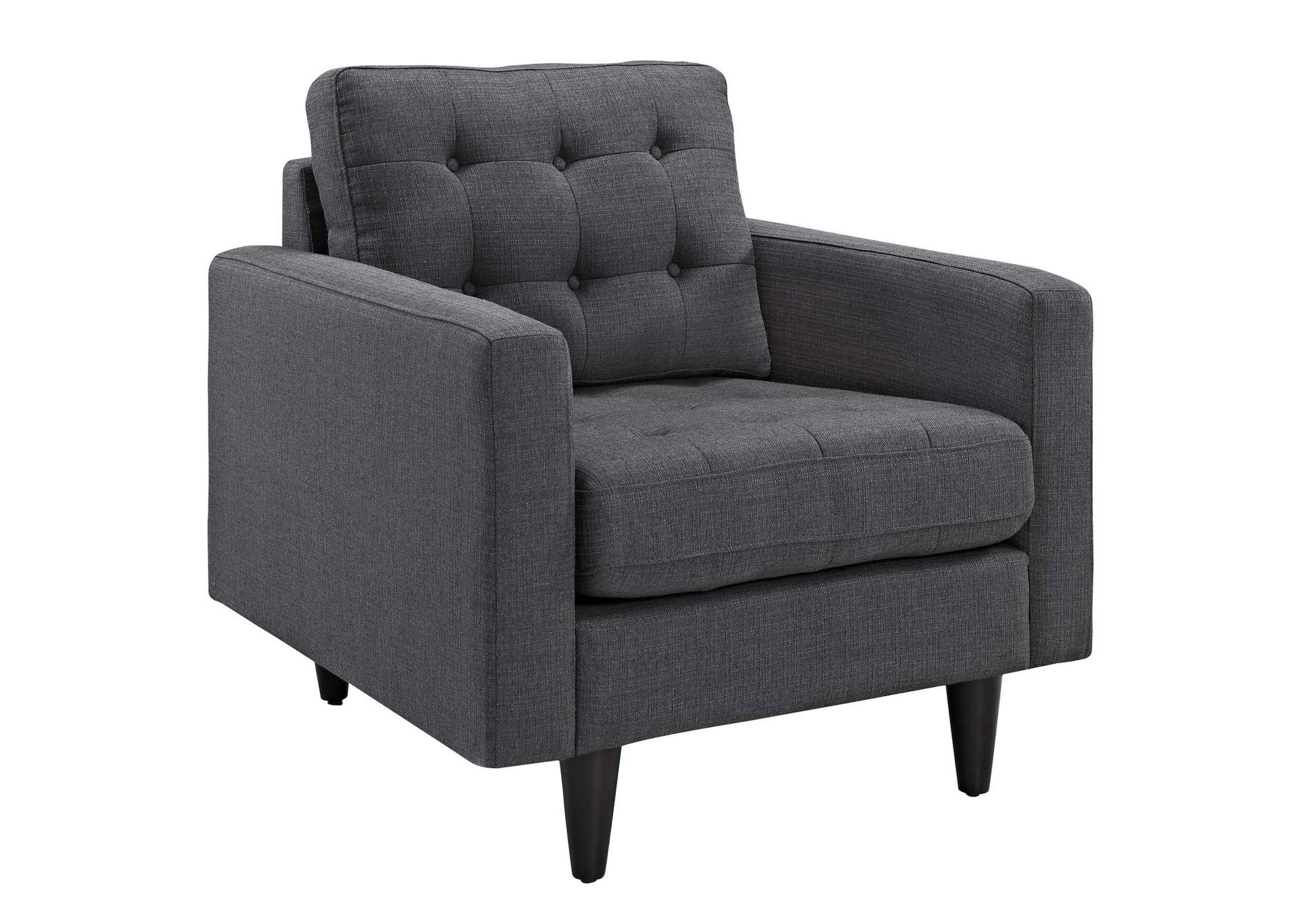 Gray Empress Sofa, Loveseat and Armchair [Set of 3],Modway