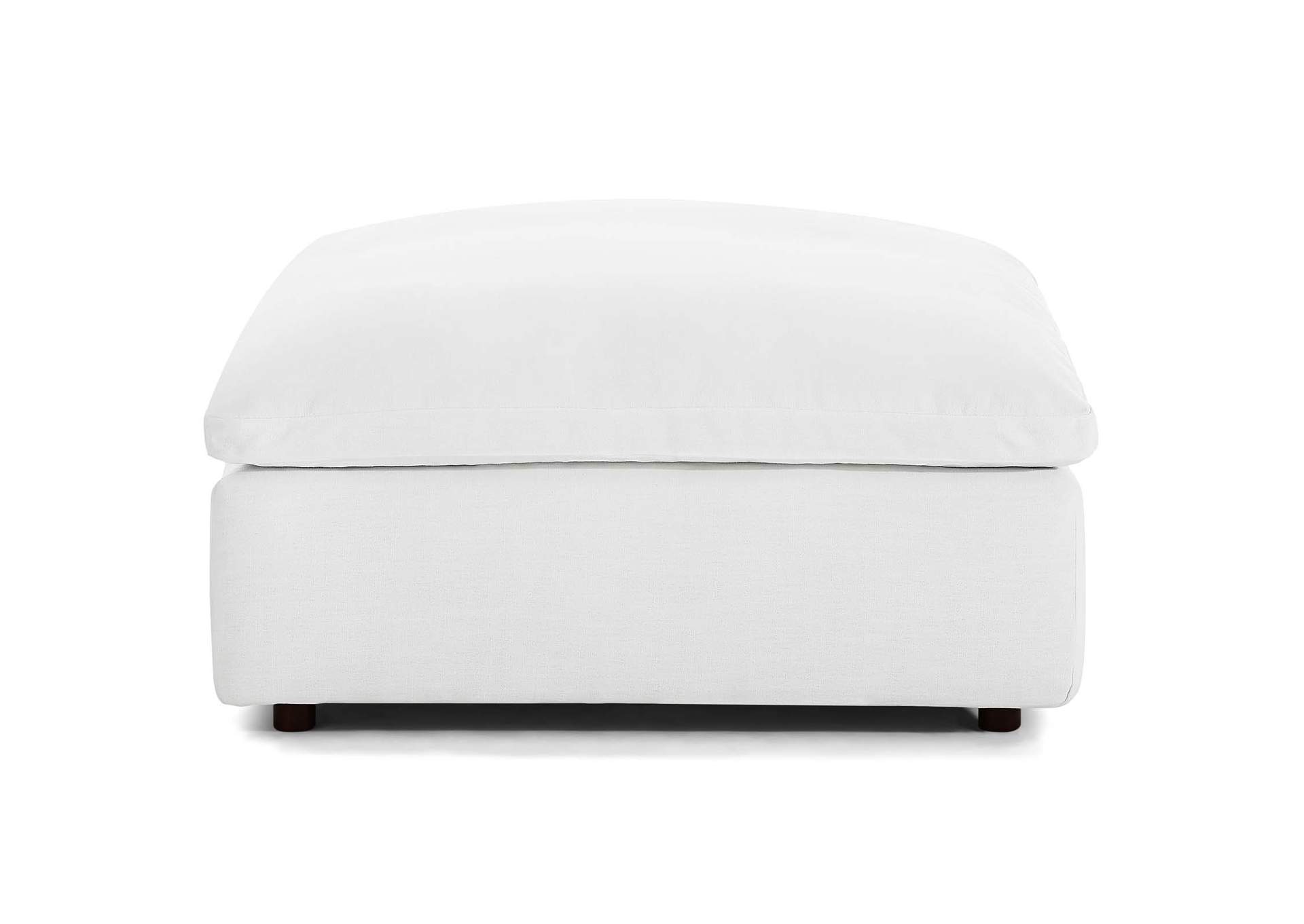 White Commix Down Filled Overstuffed Ottoman,Modway
