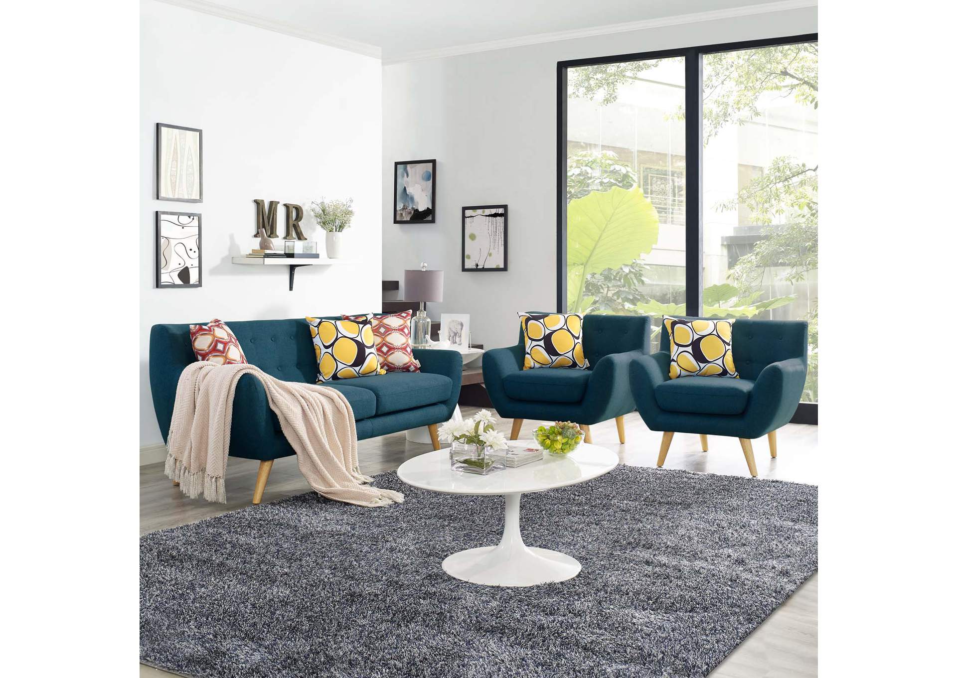 Azure Remark 3 Piece Living Room Set,Modway