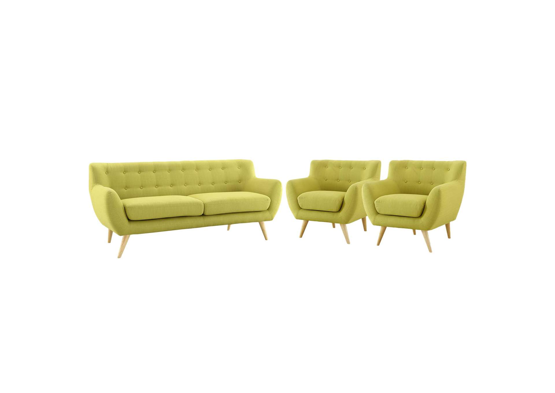 Wheatgrass Remark 3 Piece Living Room Set,Modway
